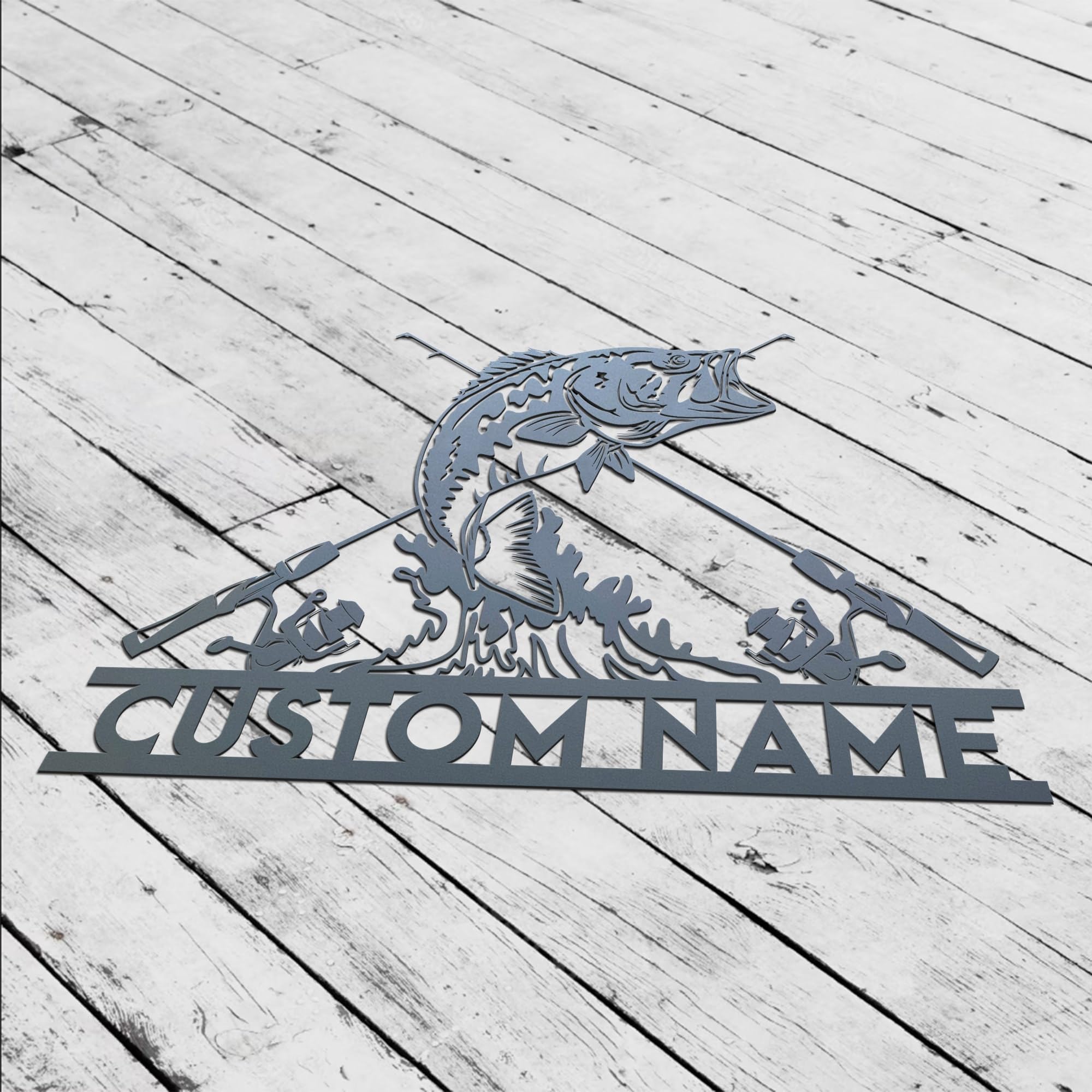 Amazon.com: Custom Fishing Metal Sign, Bass Fish name Sign, Gift