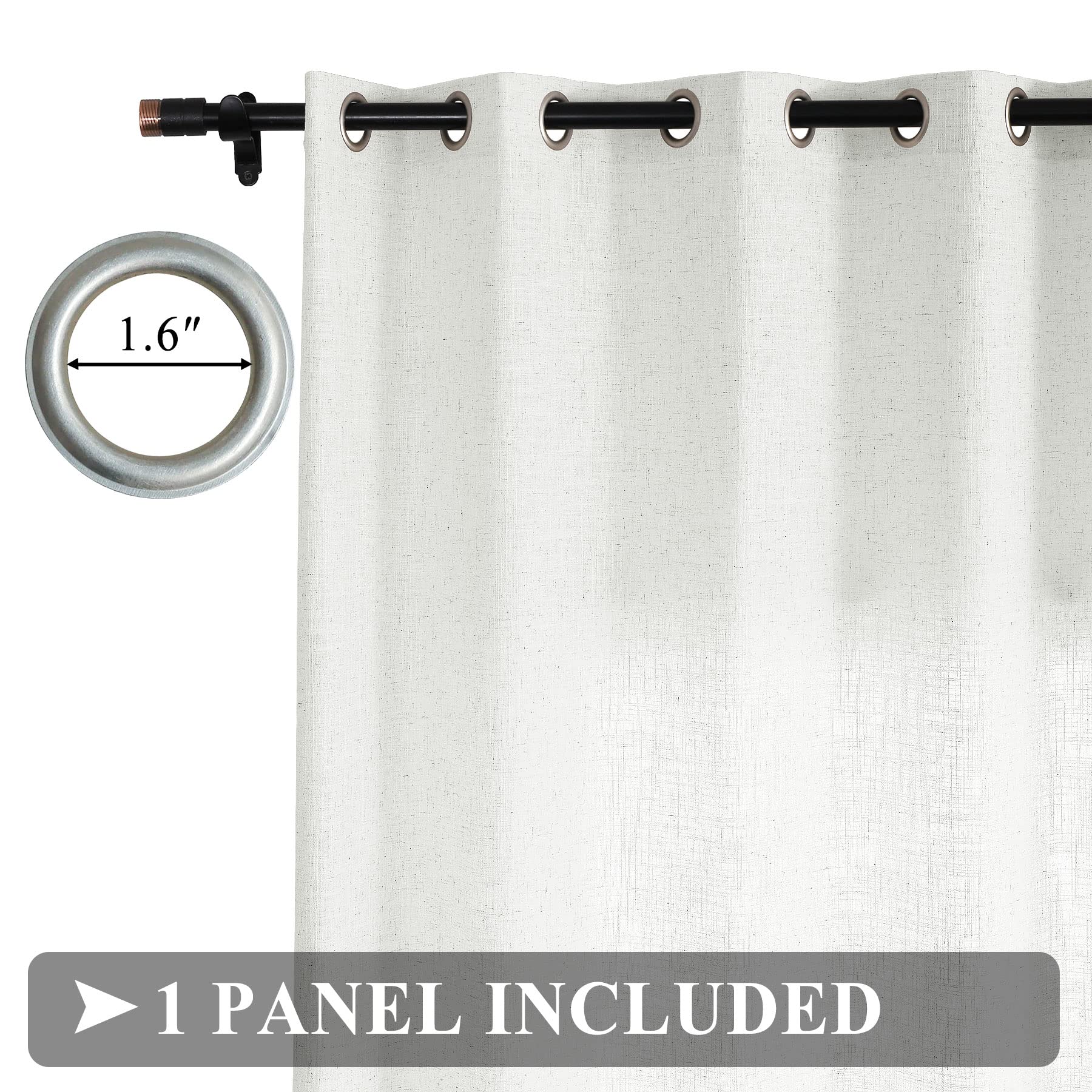 DUALIFE Tende lunghe 305 cm, con linguetta posteriore, colore beige, con tasca per asta, oscuranti, per camera da letto, isolamento termico, per soggiorno (larghezza 132 x lunghezza 305 cm, 2