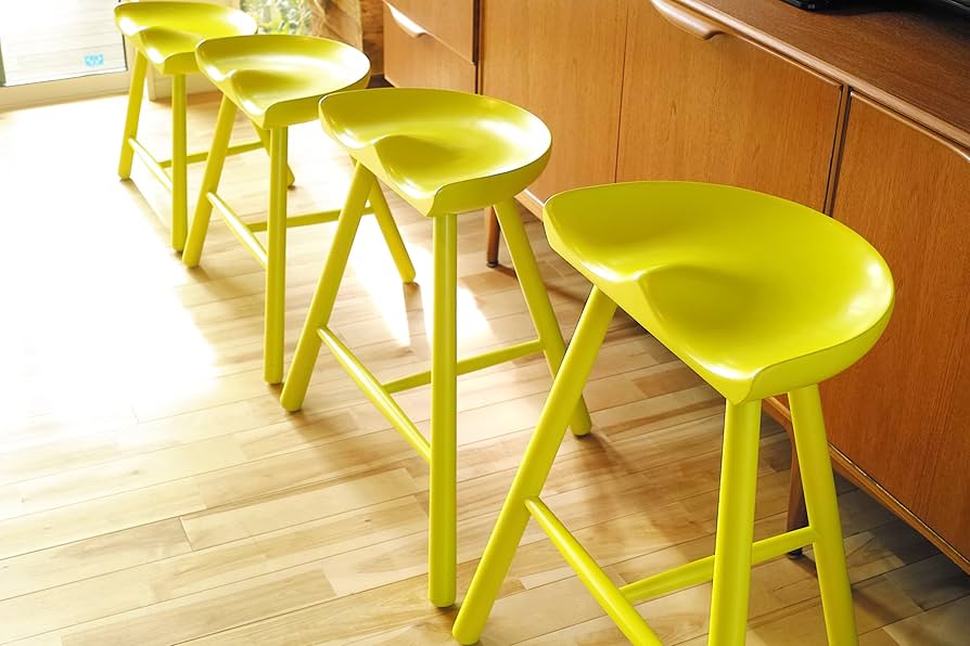 Amazon｜North Orange 3本足 木製 スツール ブラック