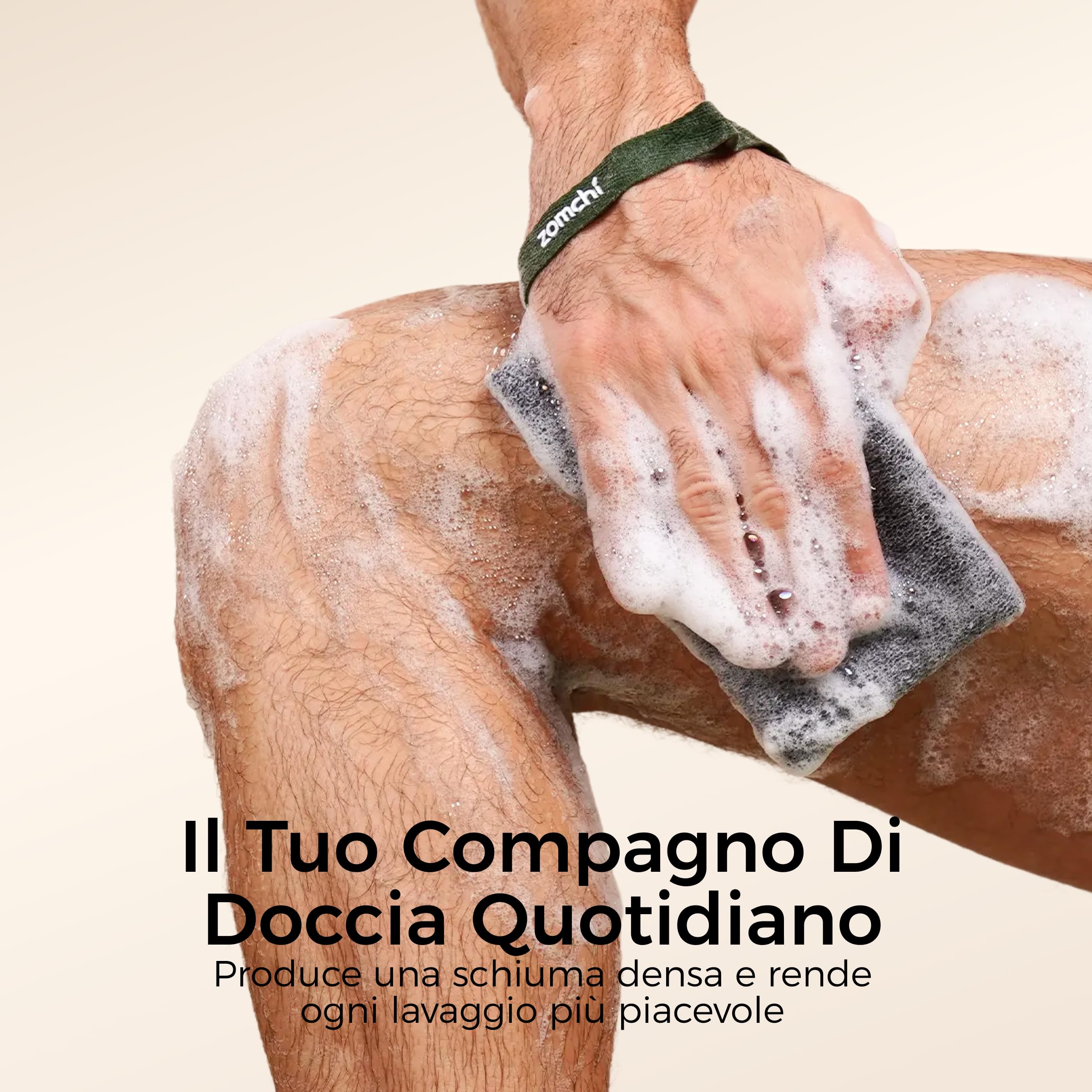 ZOMCHI Confezione da 3 Sacchetti di sapone esfoliante, Spugna esfoliante per il corpo, Contenitori per saponette, Sacchetto per saponette per esfoliazione profonda