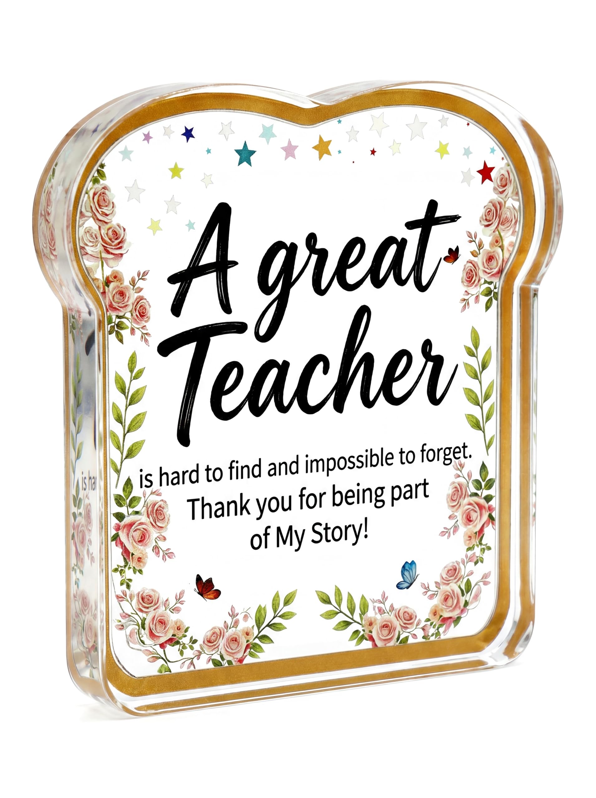 Teacher Gifts for Women Personalised Toast Acrylic Plaque Thank You A Great Teachers Appreciation Gifts for Teacher Tutor Teaching Assistant End of Term Presents