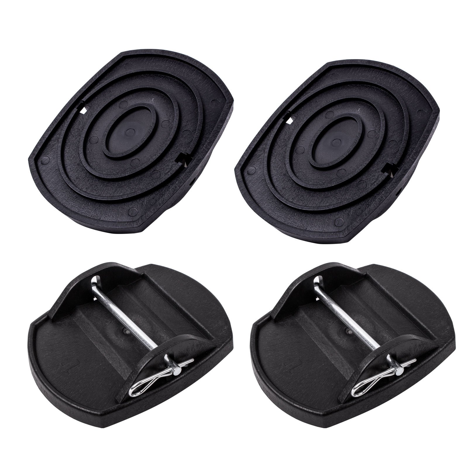 Pro Plus - Piastre di sostegno + avvitatore a batteria + livella a croce per camper o roulotte