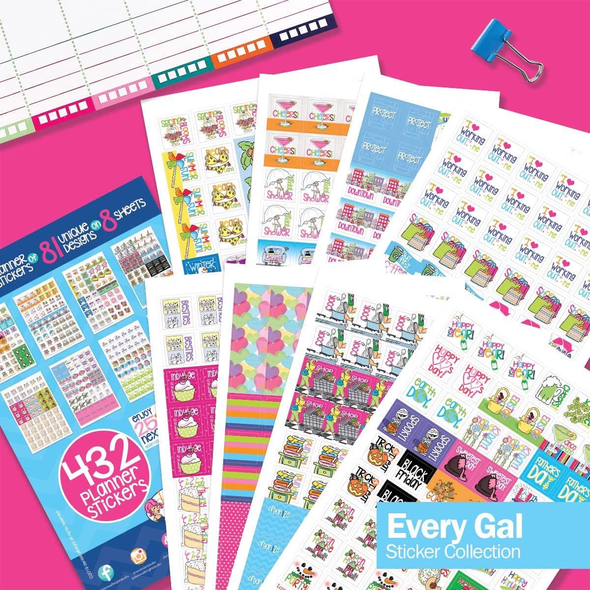 Fantastic Variety Set of The Best Planner Stickers 1536-count Assortment Includes Stickers for Holidays, Birthdays, Thankfulness, Grateful Heart for Any Planner or Calendar