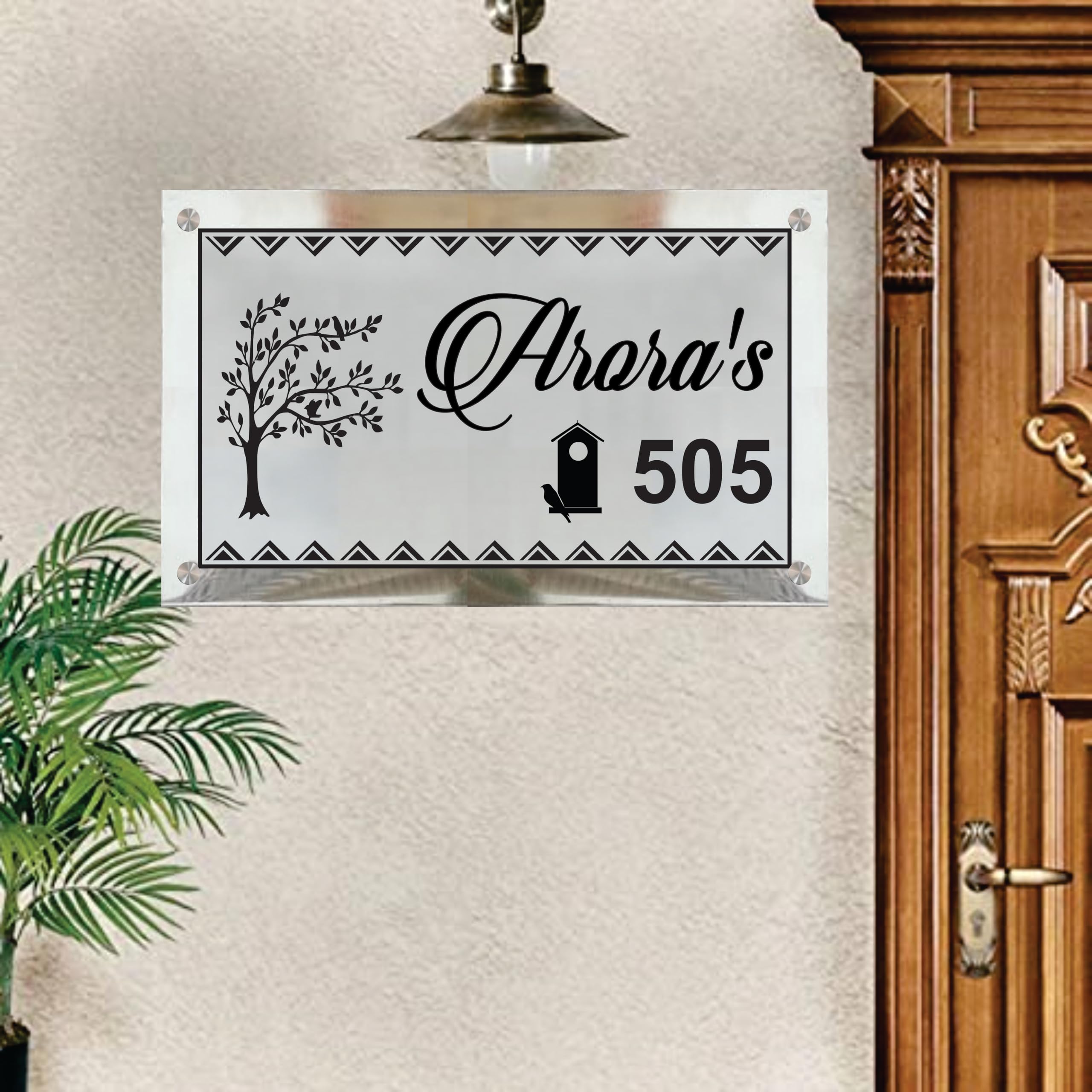 Personalized Stainless Steel House Name Plate -4