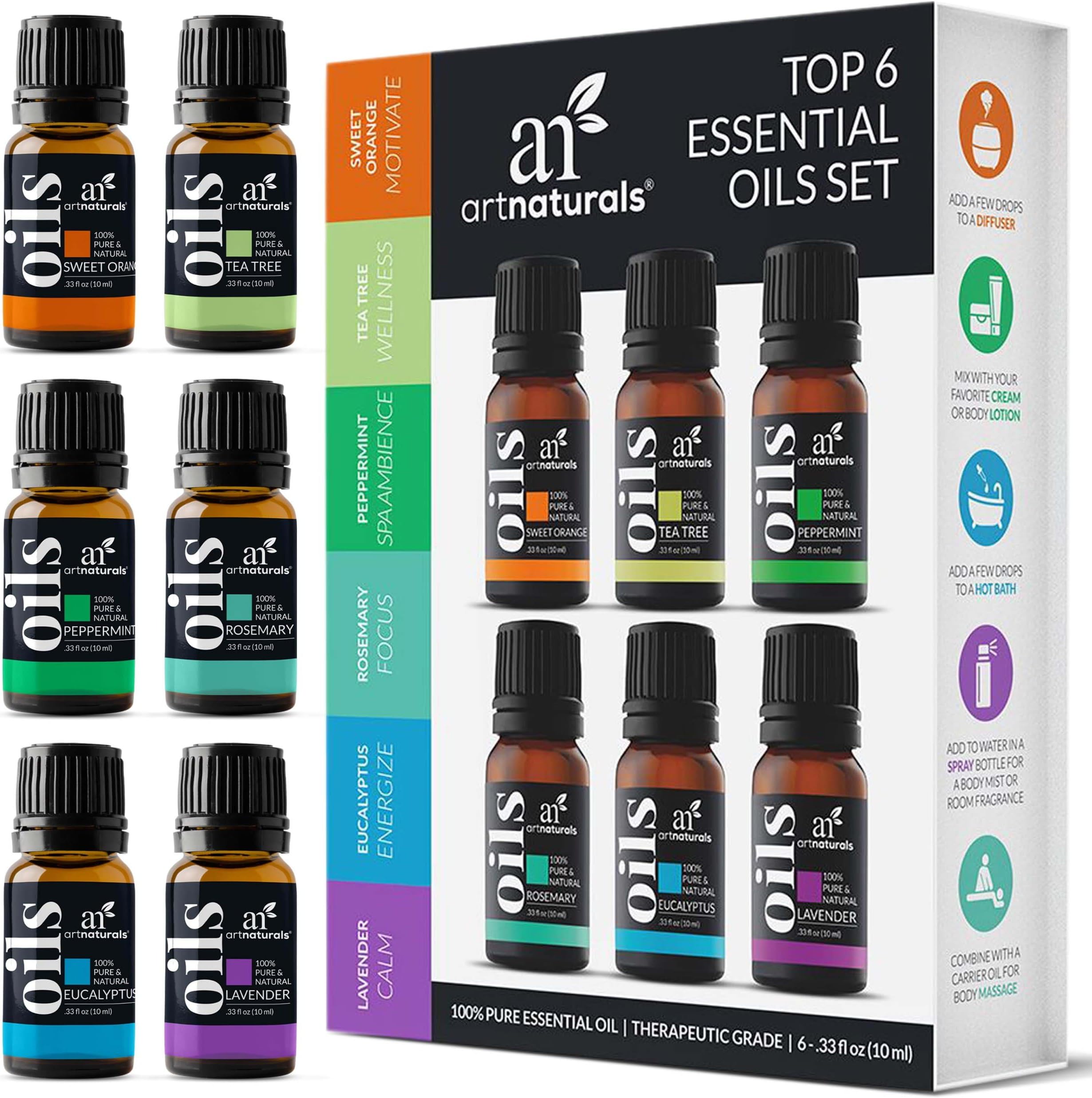 Aromatherapy Top 6 Essential Oils, Tee