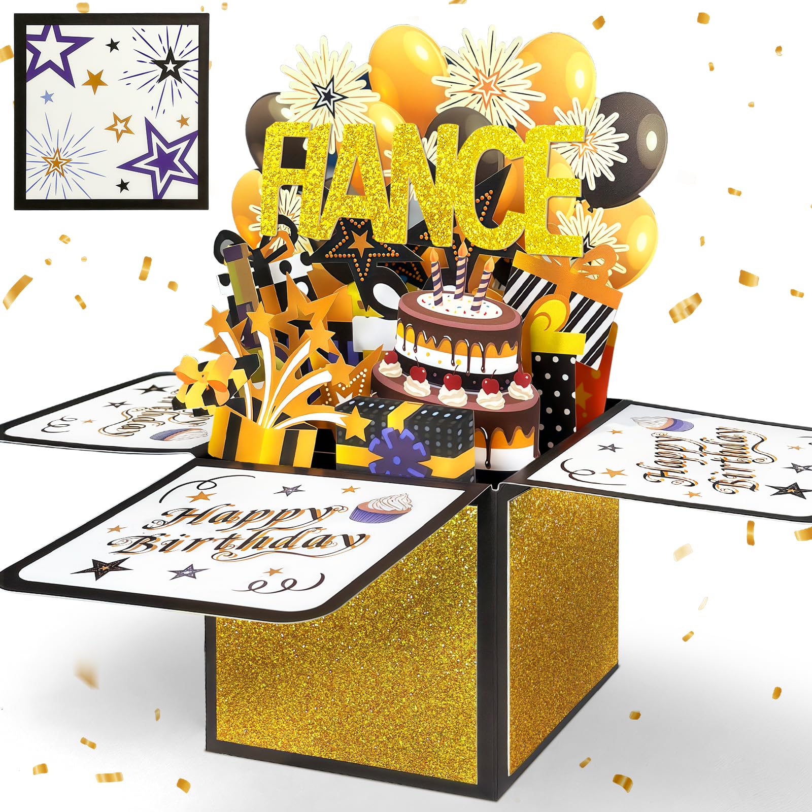 Happivue Fiance Birthday Card for Him, Happy Birthday Card for Him