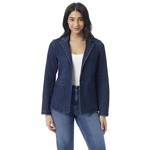 Gloria Vanderbilt Women's Single Button Front Fitted Blazer Standard