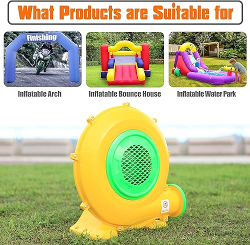 Miniatura 5 de Bounce House Blower, Pump Fan Commercial Inflatable Bouncer Blower, Air Blower for Inflatables, Perfect for Inflatable Bounce House, Waterslides