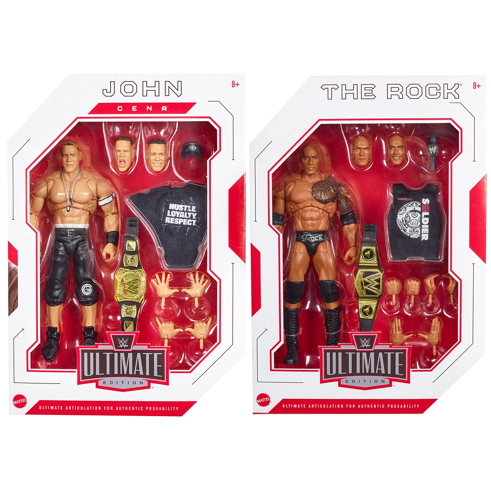 Ringside Package Deal (Complete Set of 2) The Rock & John Cena - WWE Ultimate Edition Series 10 WWE 