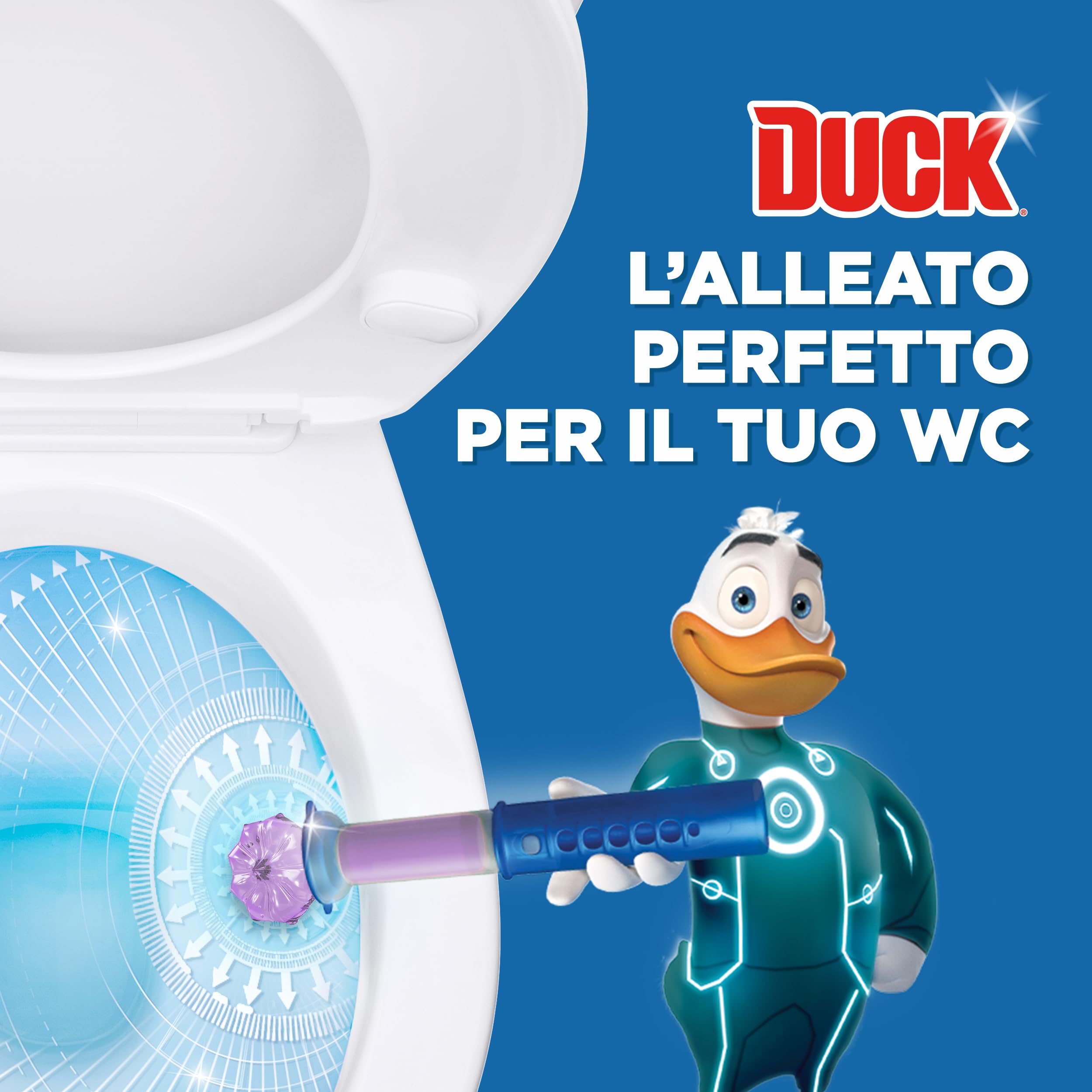 Duck Fresh Discs - Base per Dischi Gel Igienizzanti WC, Fragranza Lavanda- Formato Scorta 5 Applicatori, 30 dischetti