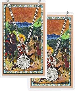 CatholicStore St. Hubert Pewter Medal with Laminated Holy Card, 24