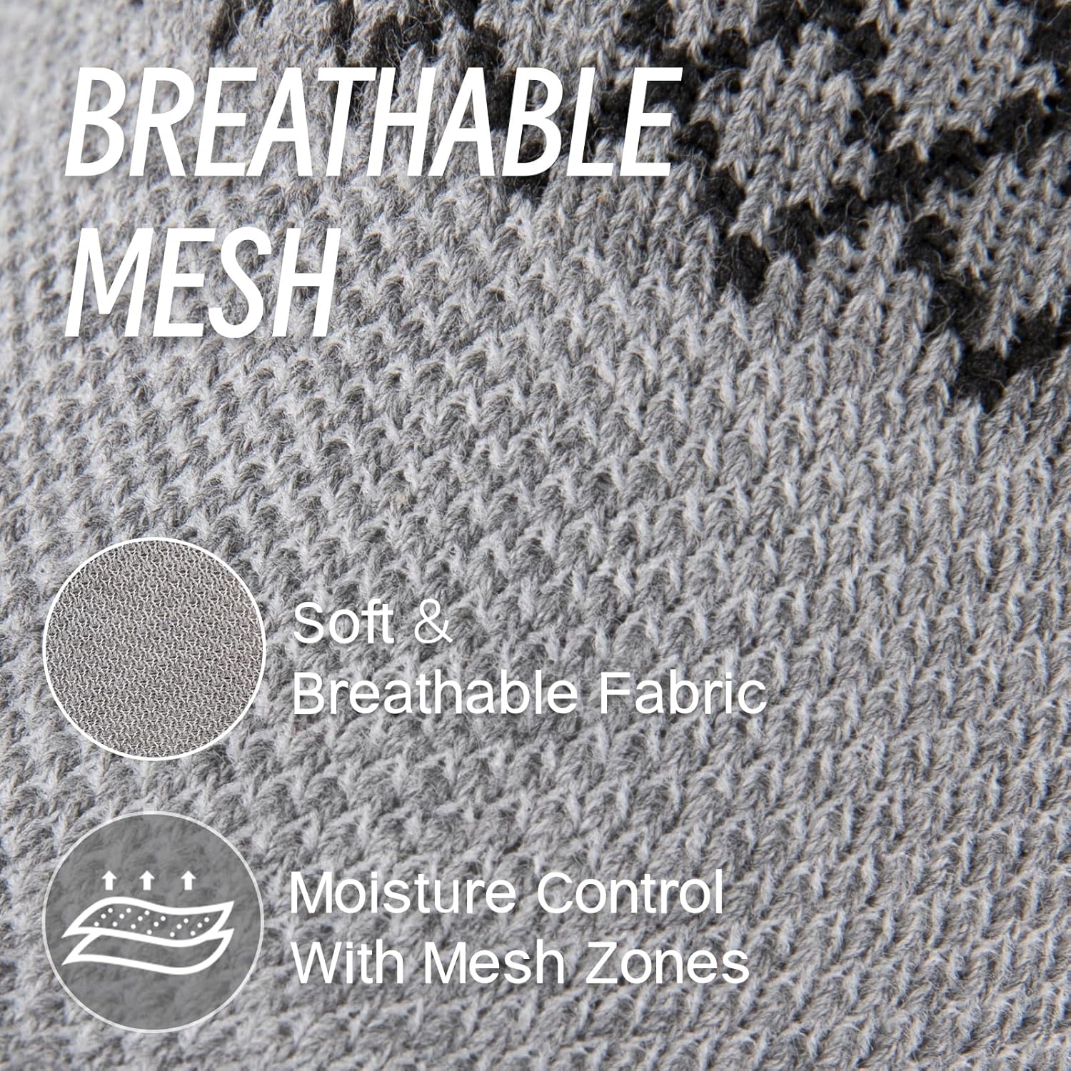 eallco Mens Cotton Ankle Socks Athletic Running Low Cut Breathable Cushioned Sport Tab Short Socks 7 Pairs - Image 5