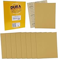 Vista 1 de Dura-Gold Hojas de papel de lija doradas de 9 x 11 pulgadas, grano 220 (caja de 10) – Carpintería para muebles de madera, pintura automotriz, corte