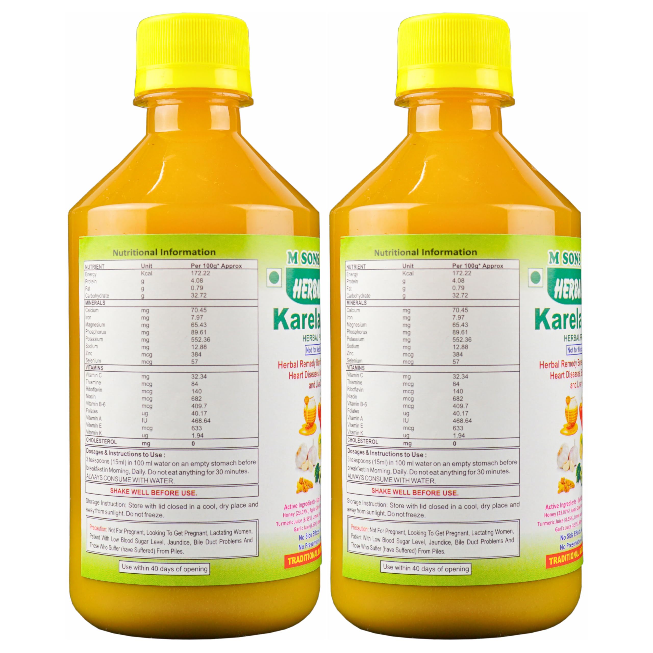 Karela Power Pack Syrup Liver Support Supplement with Bitter gourd Extract (400ml x 2) — Amazon image 2