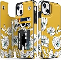 Vista 232 de LETO para iPhone 15 Pro Funda tipo cartera - Tapa tipo folio con patada - Diseños de moda - Tarjetero - Funda protectora para mujeres y niñas - 6.1