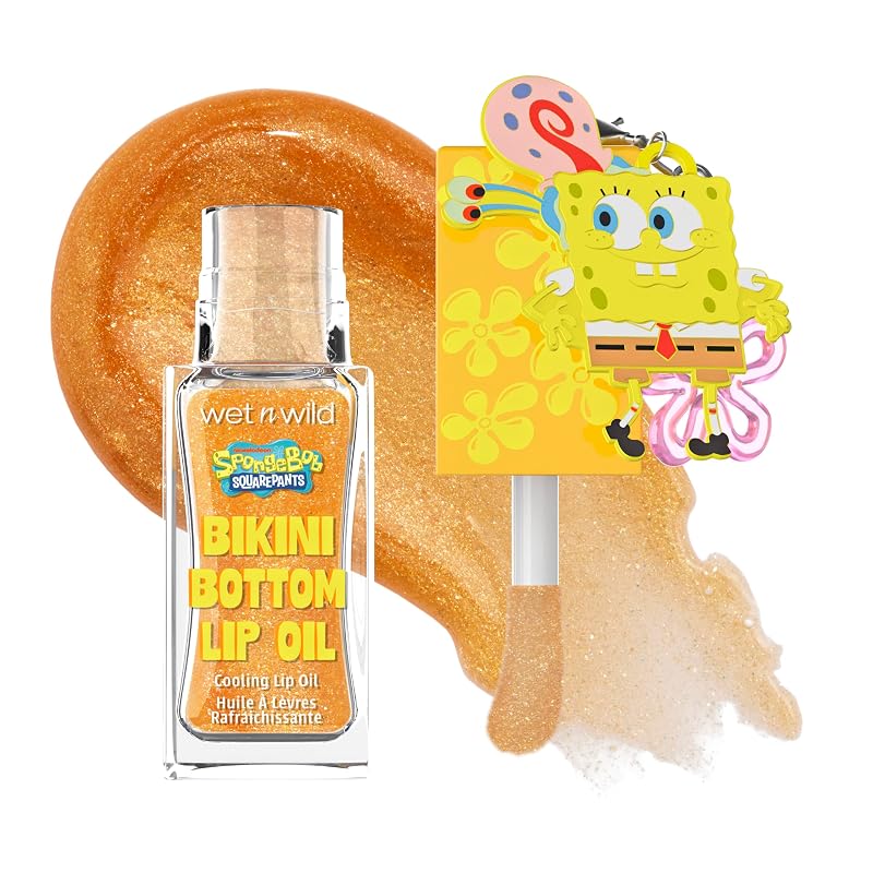 Óleo labial iluminador wet n wild SpongeBob Bikini Bottom I’m Ready! com pingente