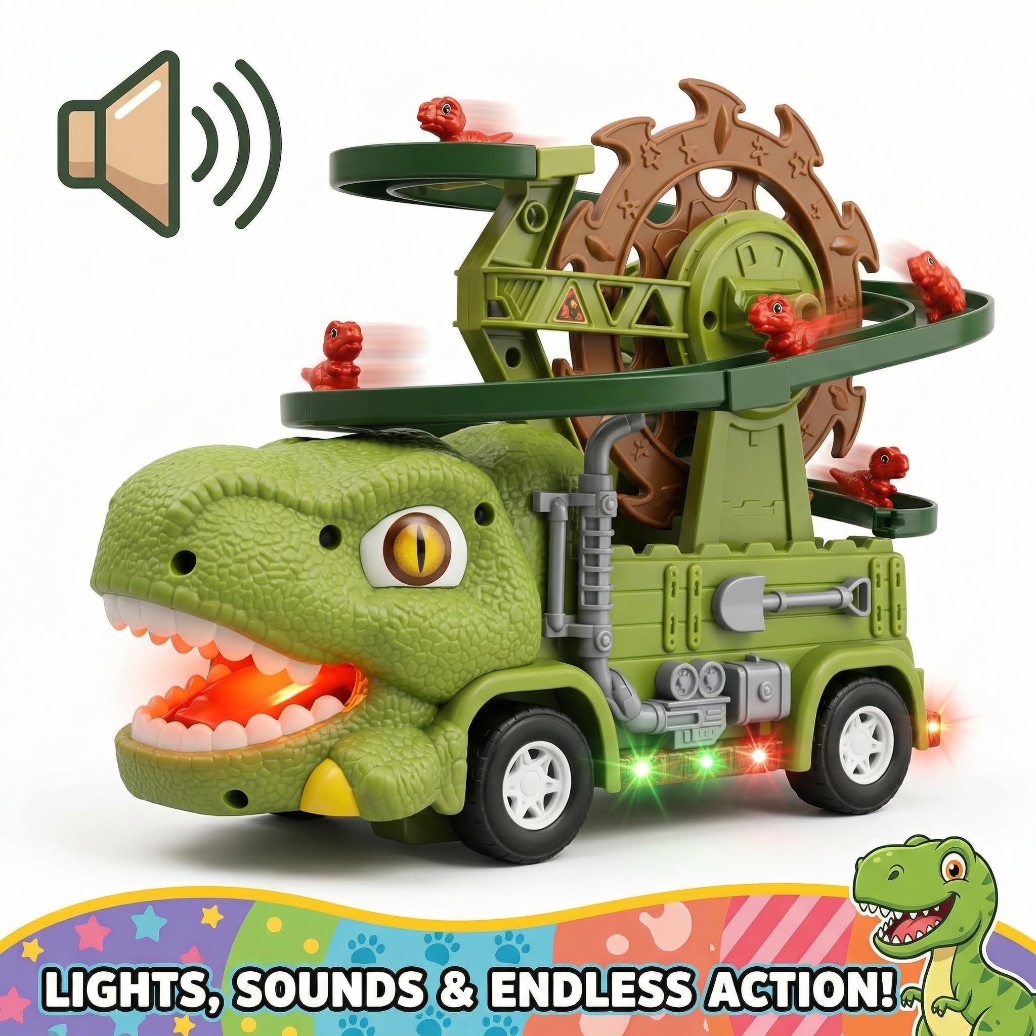 Dinosaur Truck Toy - 3-in-1 Dino Fun! -7 Dinosaur Truck Toy - 3-in-1 Dino Fun! -7