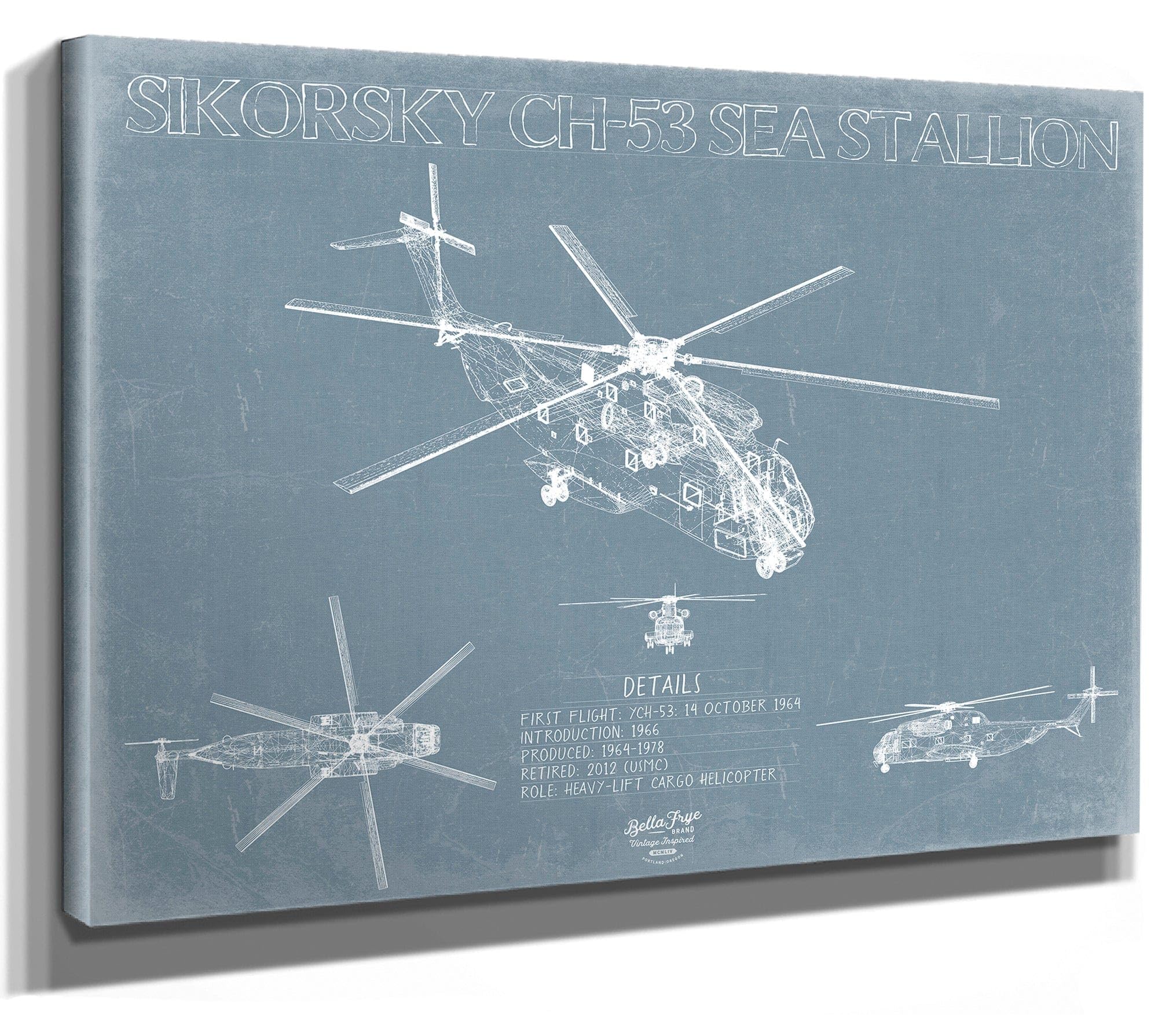 Amazon.com: Sikorsky CH-53 Sea Stallion Aircraft Blueprint Wall