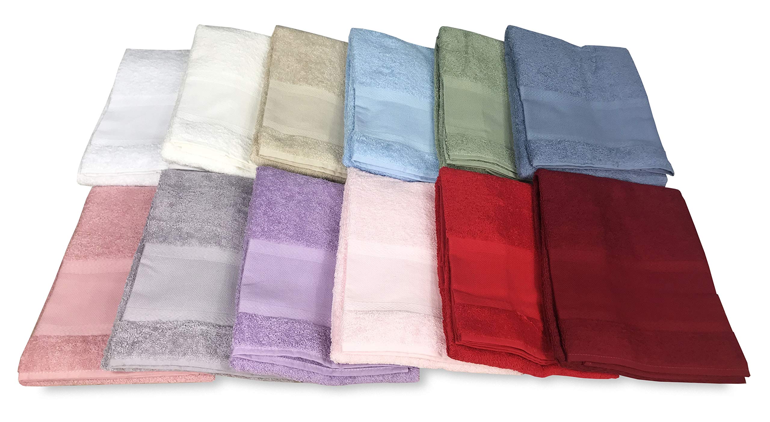 Serviettes éponge Croix Basque – EUSKADI – 100% Coton – Multicolore – Neuves