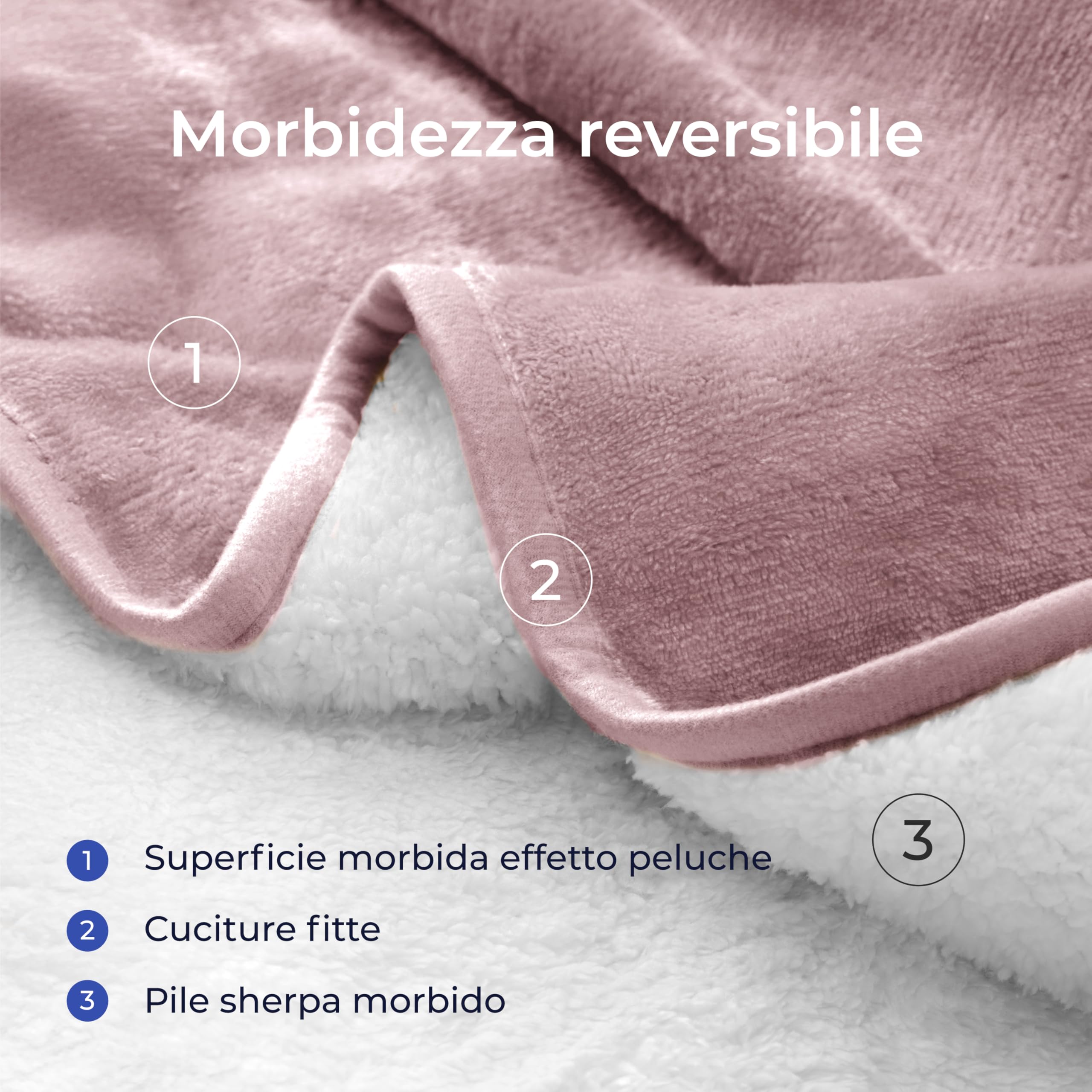 Dreamzie - Coperta Impermeabile per Cani 152x203 cm - Copridivano Reversibile Lavabile in Pile Sherpa -Telo Impermeabile per Letto o Divano - Copriletto Impermeabile - Rosa Chiaro