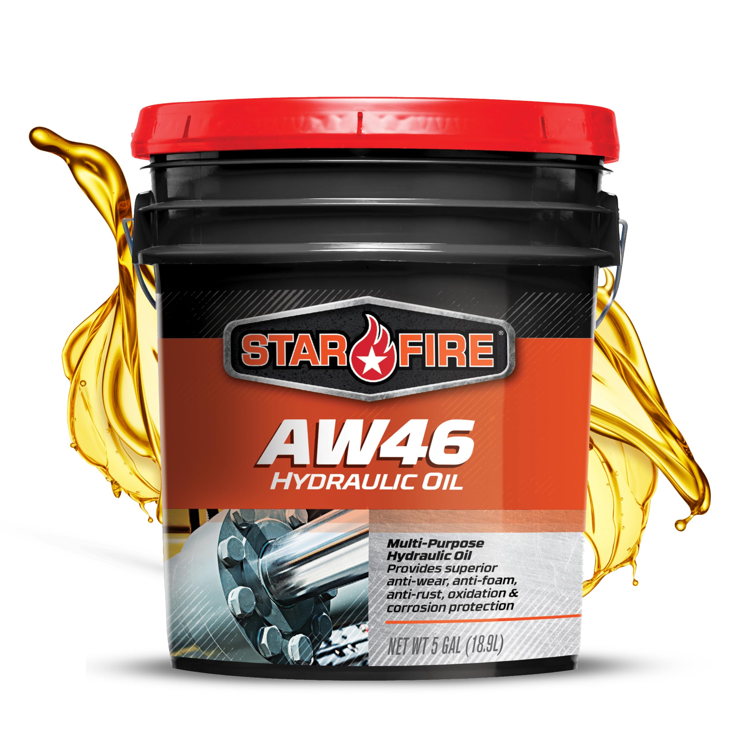 Star Fire Premium Lubricants AW 46 Hydraulic Oil, 5 gallon, Pail