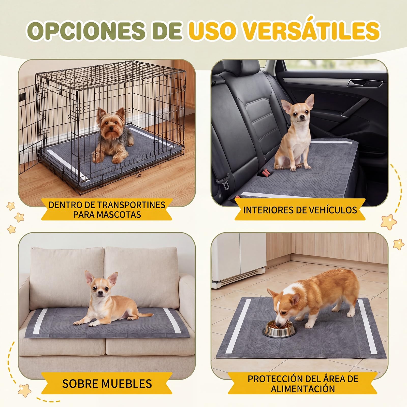 GYMAX Empapadores de Adiestramiento para Perros , 60 x 60cm Almohadillas de Orina Súper Absorbentes Desechables con 6 Capas, Absorbe Olores, Carbón Activo, a Prueba de Fugas, 150 Unidades, Gris