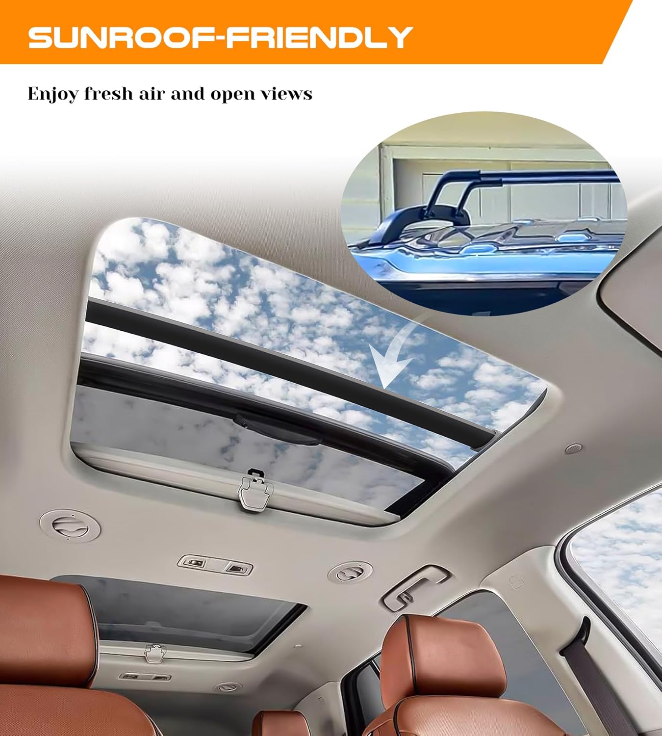 Snailfly 260lbs Roof Rack Cross Bars Fit for 2022-2026 Chevrolet Traverse, Easy Install & Disassemble Roof Rail Crossbars, All Aluminum Rooftop Accessories for Bike Kayak Skis Cargo Canoe