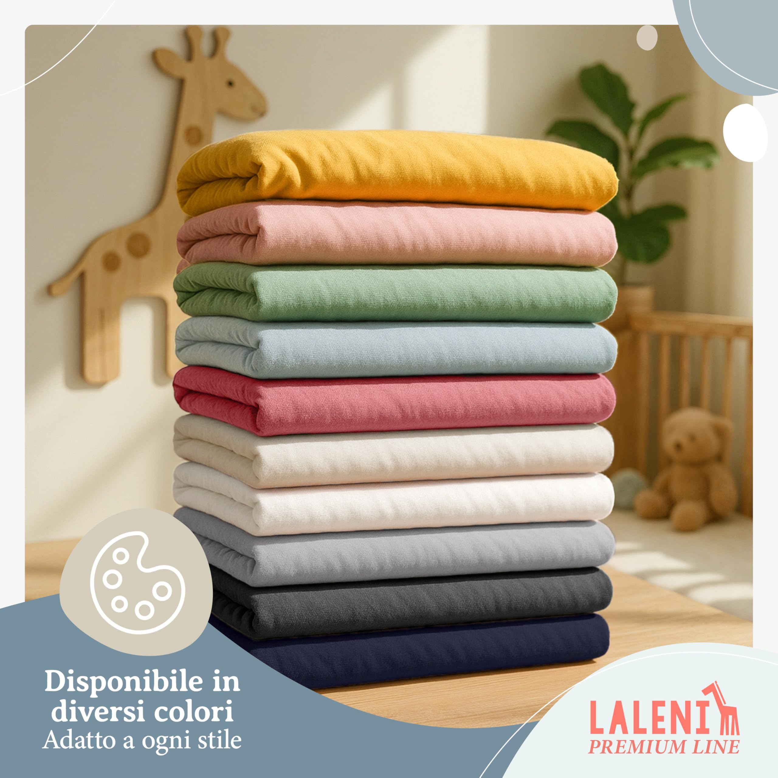 Laleni premium lenzuola culla 50x89 cm con angoli | lenzuola carrozzina neonato certificate OEKO-TEX | lenzuola con angoli 100% cotone | lenzuola lettino neonato | lenzuola per carrozzina | in verde