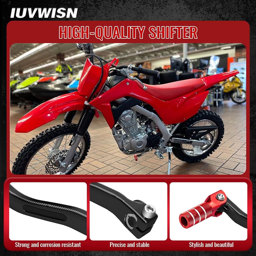 Folding Motorcycle Gear Shifter Lever For Bosuer Cheetah Aluminum Alloy Pedal Shift Lever Arm Blue Lever Silver Tone Head