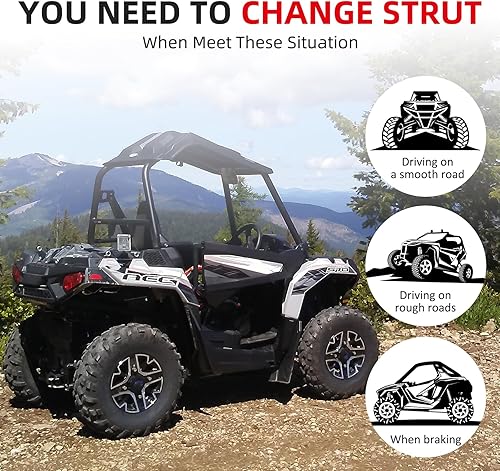 Miniatura 3 de Amortiguador delantero para Polaris 2005 en adelante Sportsman 500400450570600700800 1997-2012 Scrambler 500400 2003-2013 Trail Blazer 250330400