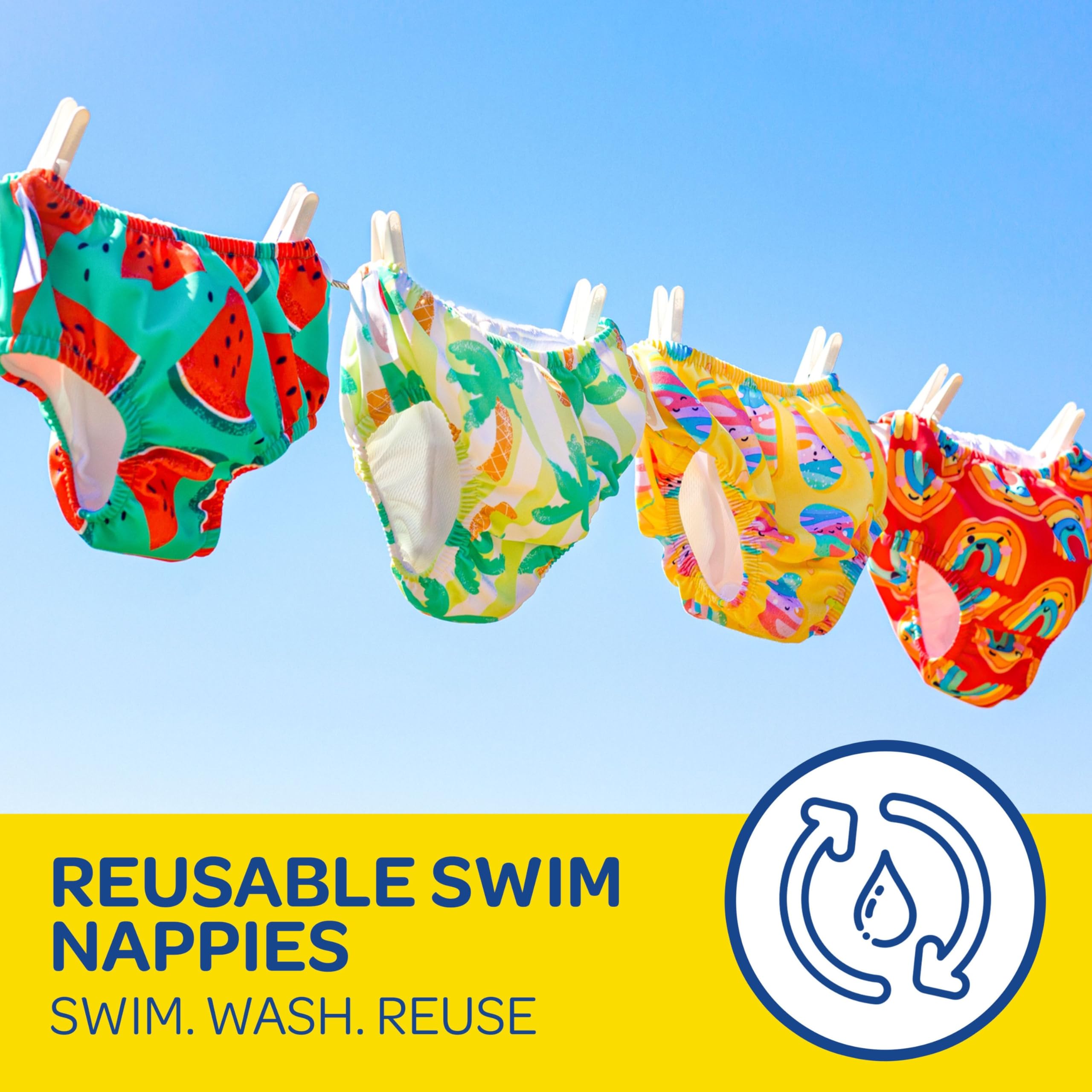 Huggies Little Swimmers Pañal Bañador Reusable Talla 5-6 Bajo del Mar P1