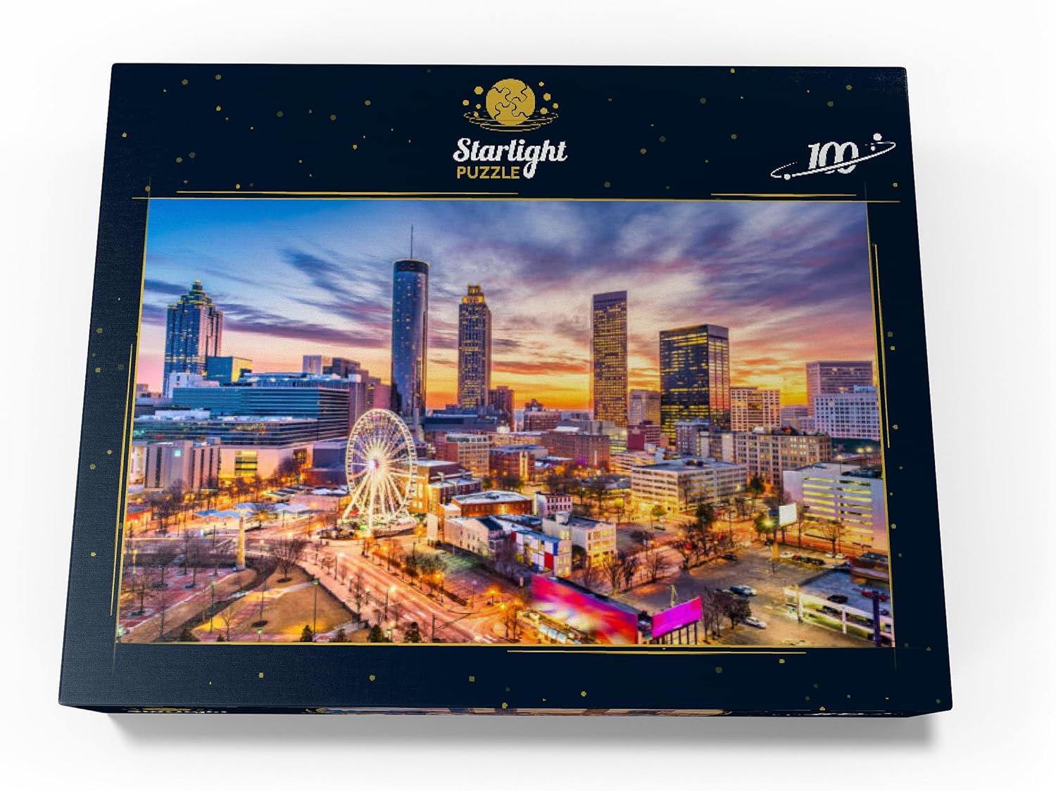 MyPuzzle Skyline of Downtown Atlanta, Georgia - Premium 100 Piece Jigsaw Puzzle for Adults
