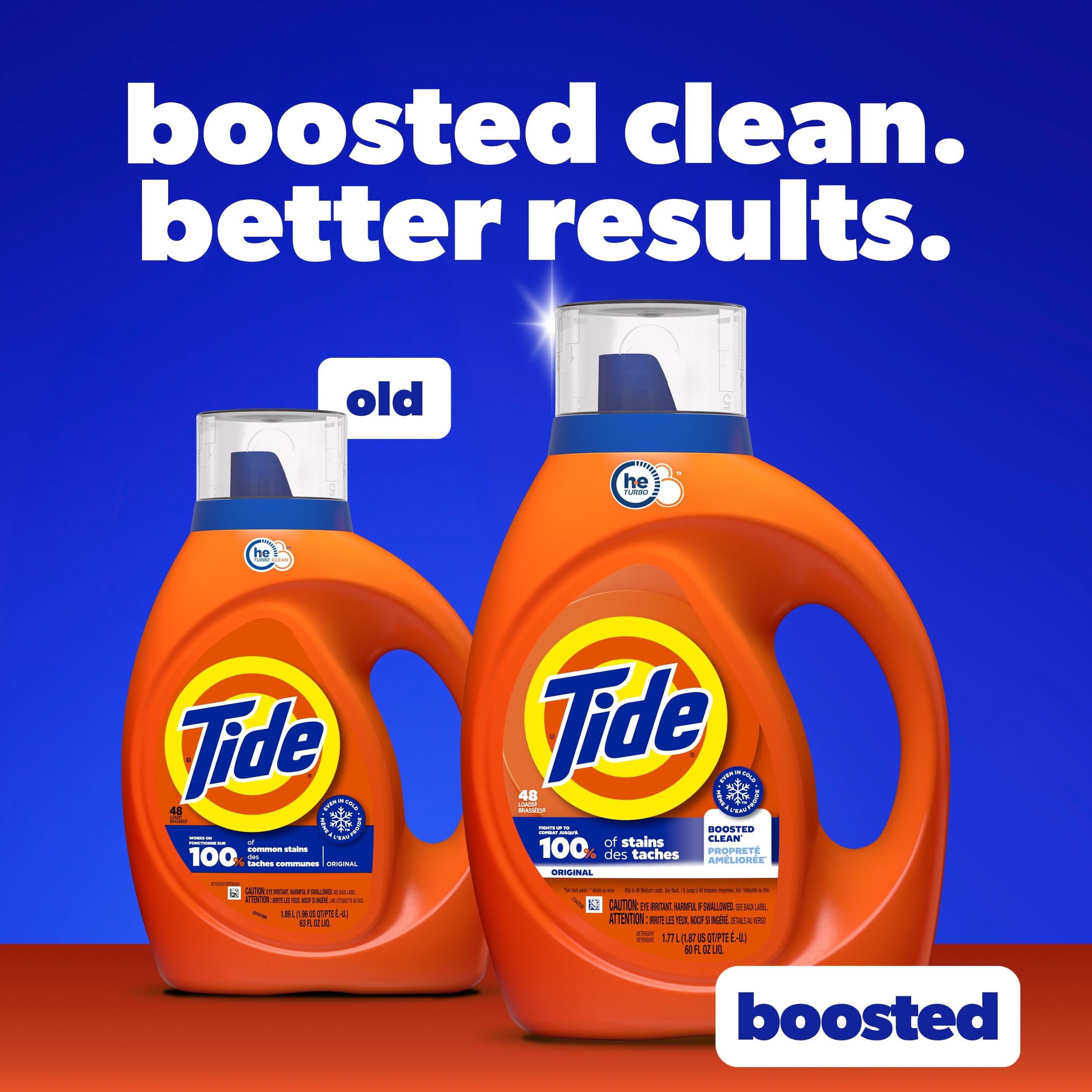 Tide Liquid Laundry Detergent, Original Scent, Boosted Clean even in cold water, laundry soap, concentrated liquid detergent, 64 Loads, 2.36 L