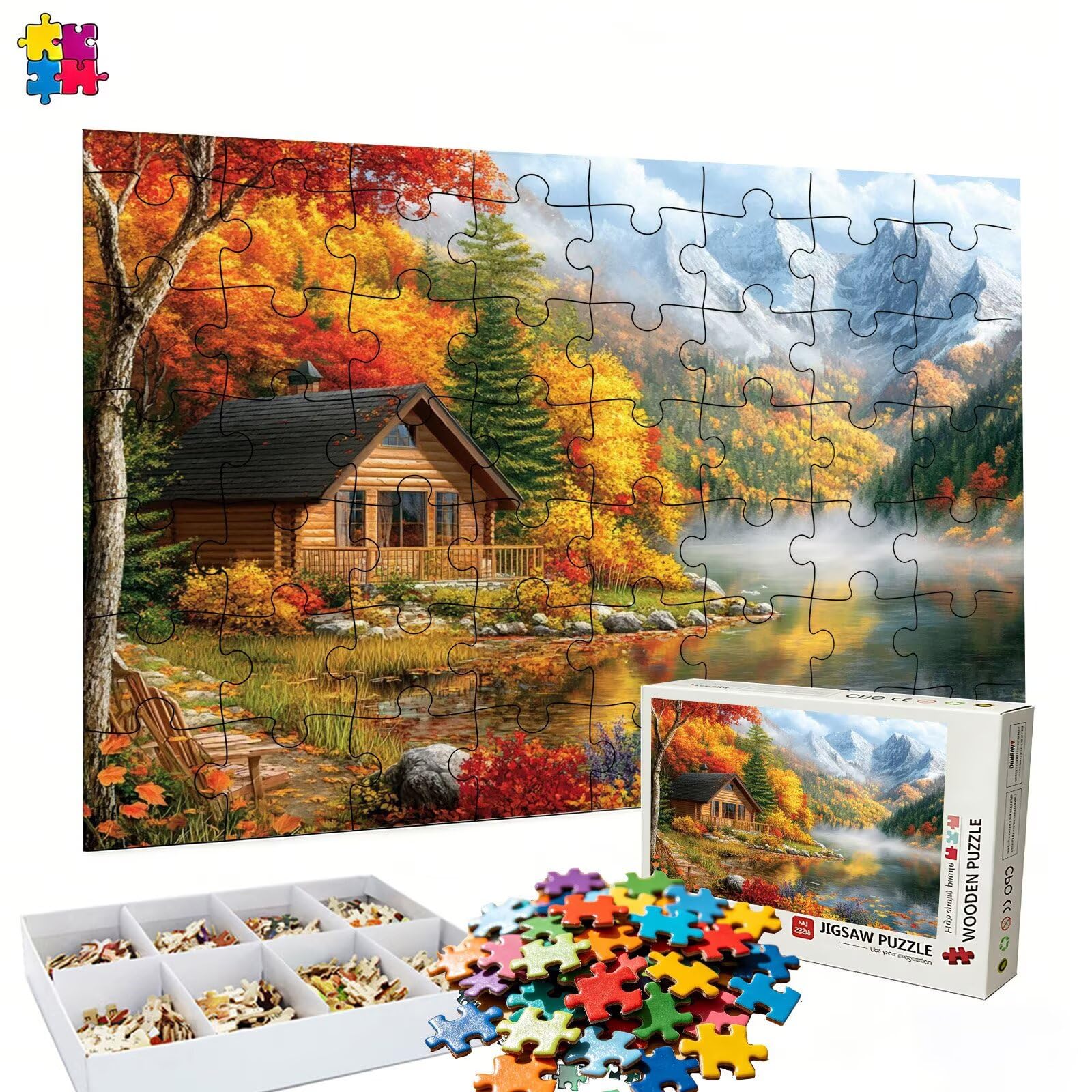 Puzzle 6000 elementów, budka krajobrazowa puzzle 6000 elementów dorośli i dzieci, premium artystyczna łamigłówka, 179,5x105,5 cm Klasyczna gra puzzli dla dorosłych, dekoracja domu, prezent dla