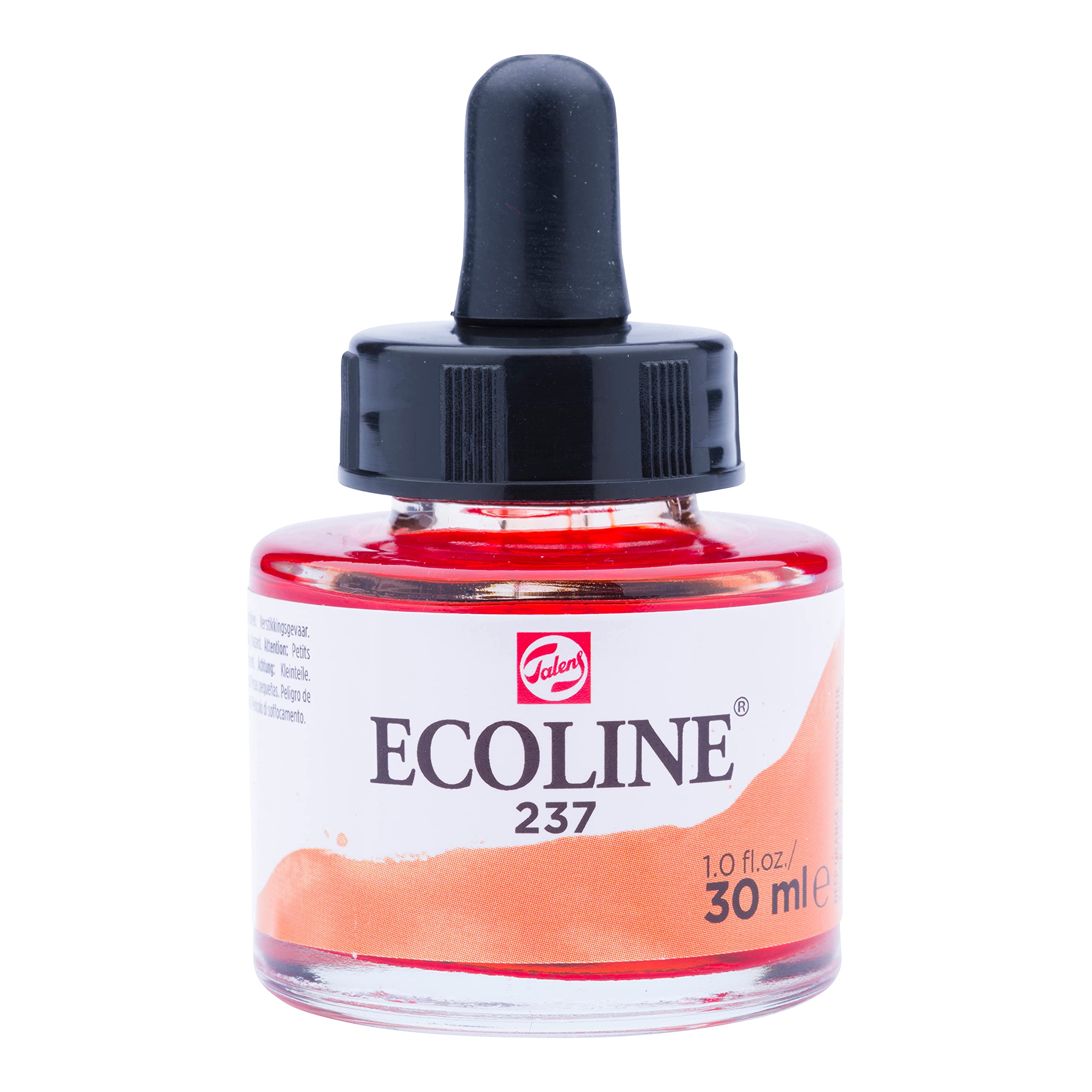 Royal Talens Ecoline Liquid Watercolour Ink Glass 30ml Deep Orange For Art De...