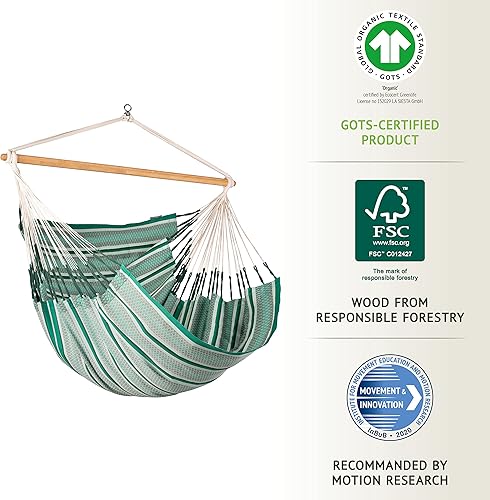 Miniatura 8 de LA SIESTA - Hamaca de algodón orgánico, modelo Habana