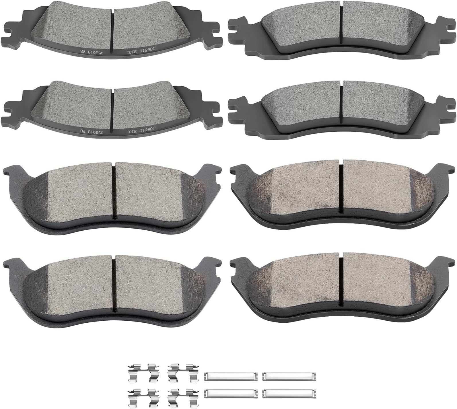 SCITOO Ceramic Pads Full Set Front Rear Brakes Pad fit for 2006 2007 2008 2009 2010 Ford Explorer,2007-2010 Ford Explorer Sport Trac,2010 2011 2012 Ford Taurus,2006-2010 Mercury Mountaineer