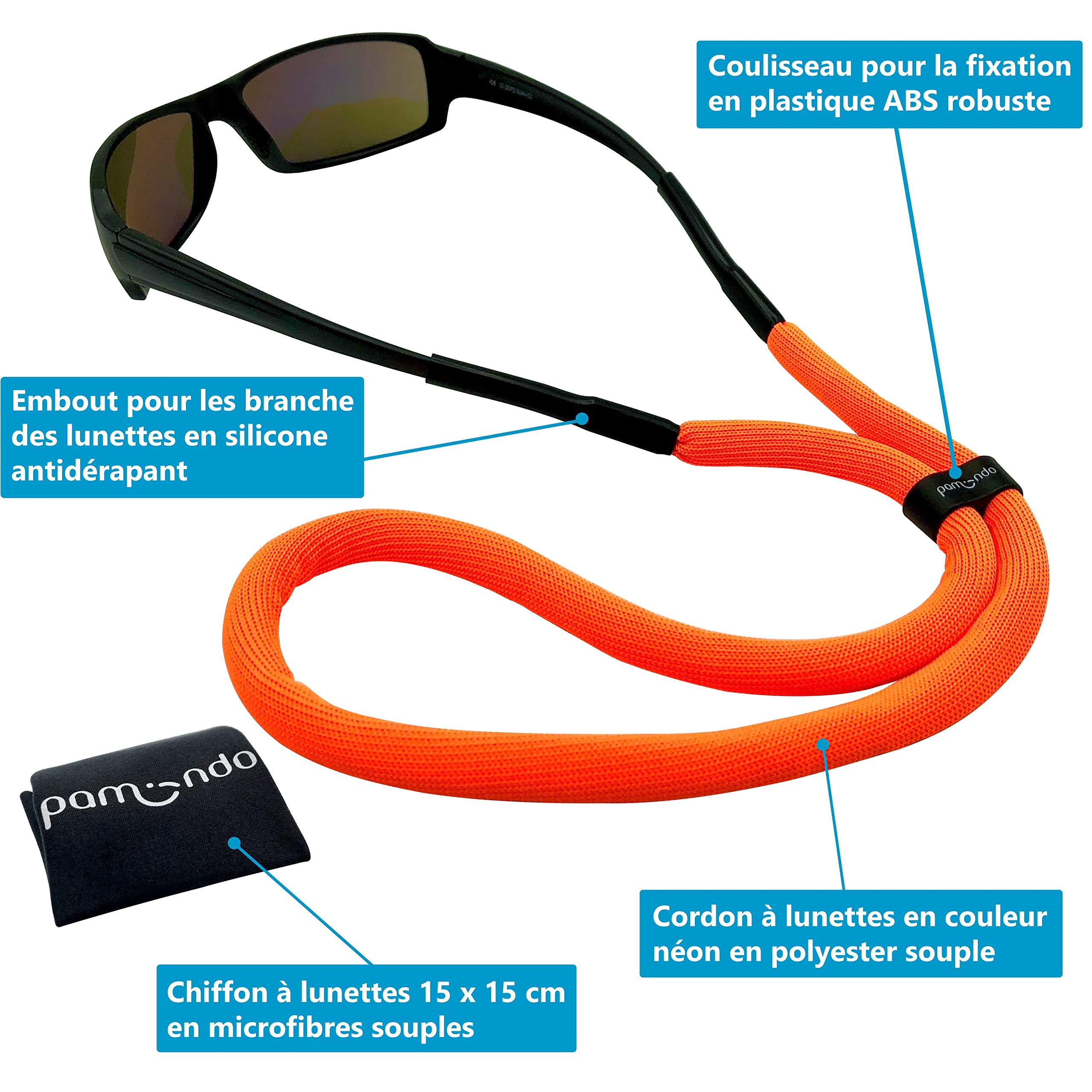 7 Pièces Sangle De Lunettes Flottant, Cordon Lunettes Sport, Cordon