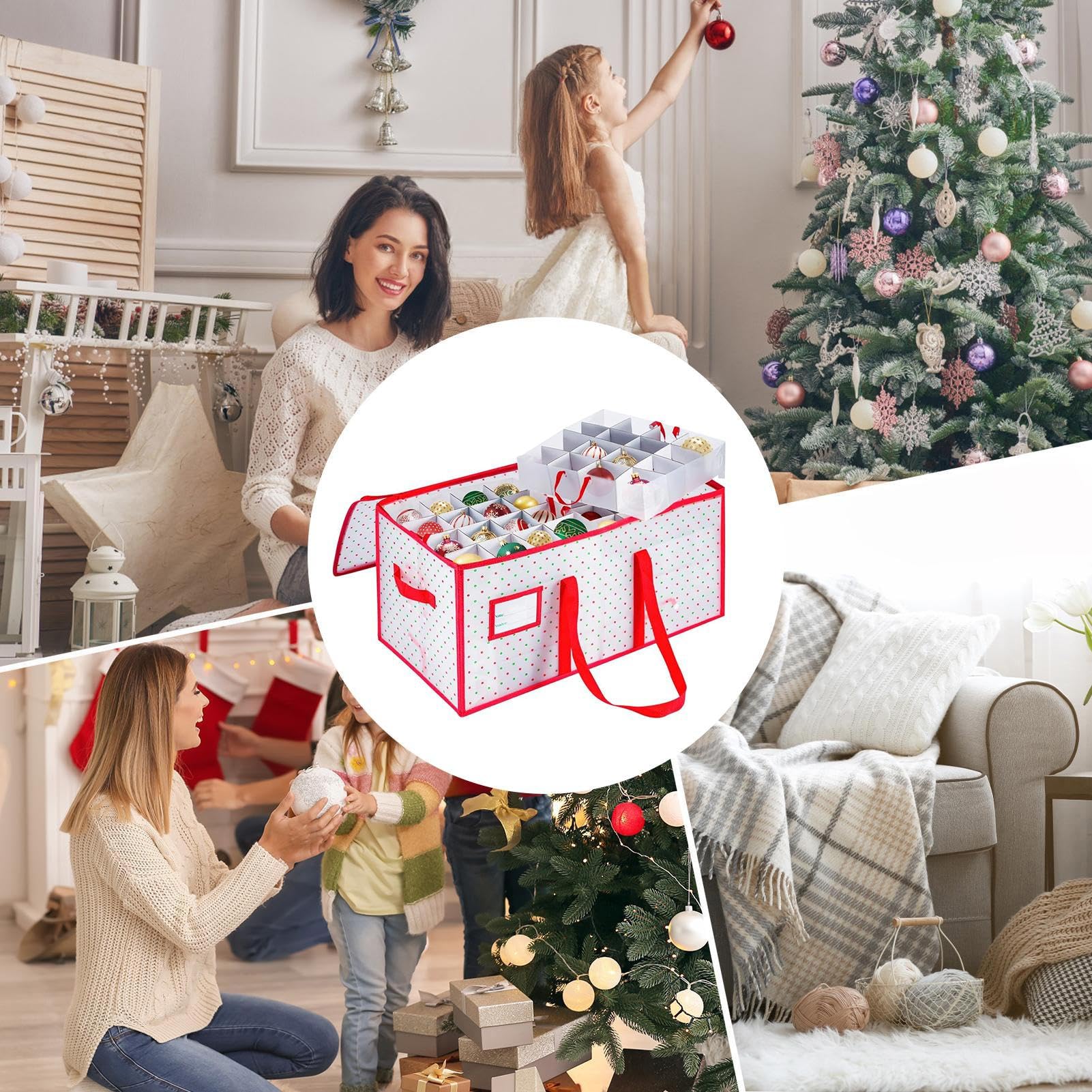 Weihnachtskugeln Aufbewahrungsbox 8-Stufige Aufbewahrung Für