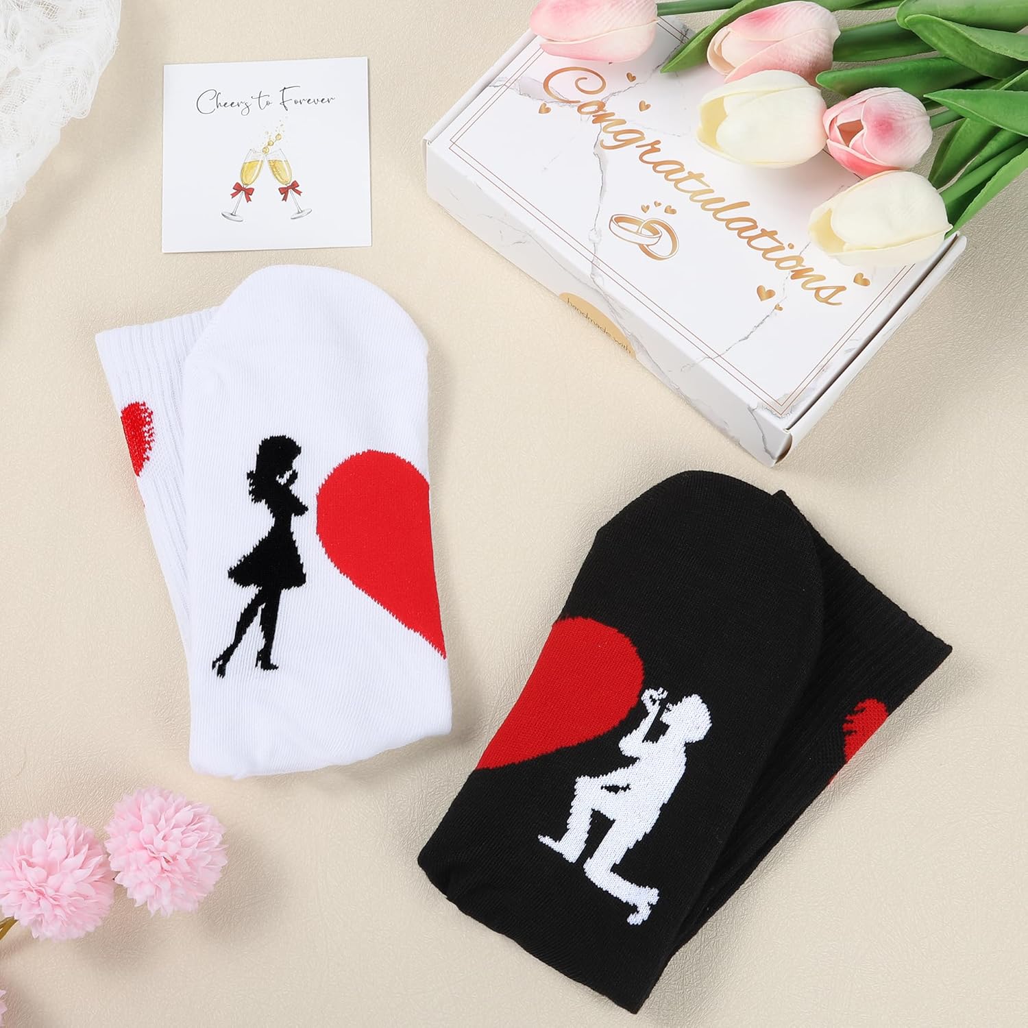 Engagement Gift Wedding Gift for Couples – Future Wifey&Hubby, Bride&Groom Socks - Image 3