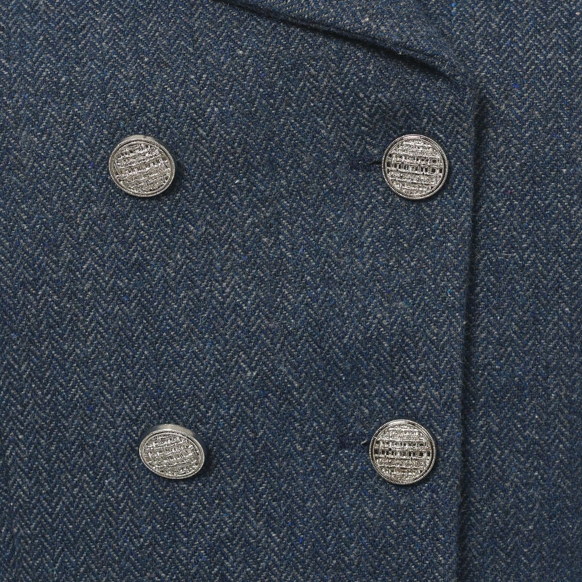 CAMDOM Women 50s Vintage Suit Vest Work Tweed Slim Fit Waistcoat V Neck Double Breasted Sleeveless Blazer Jacket with Pockets - Image 3