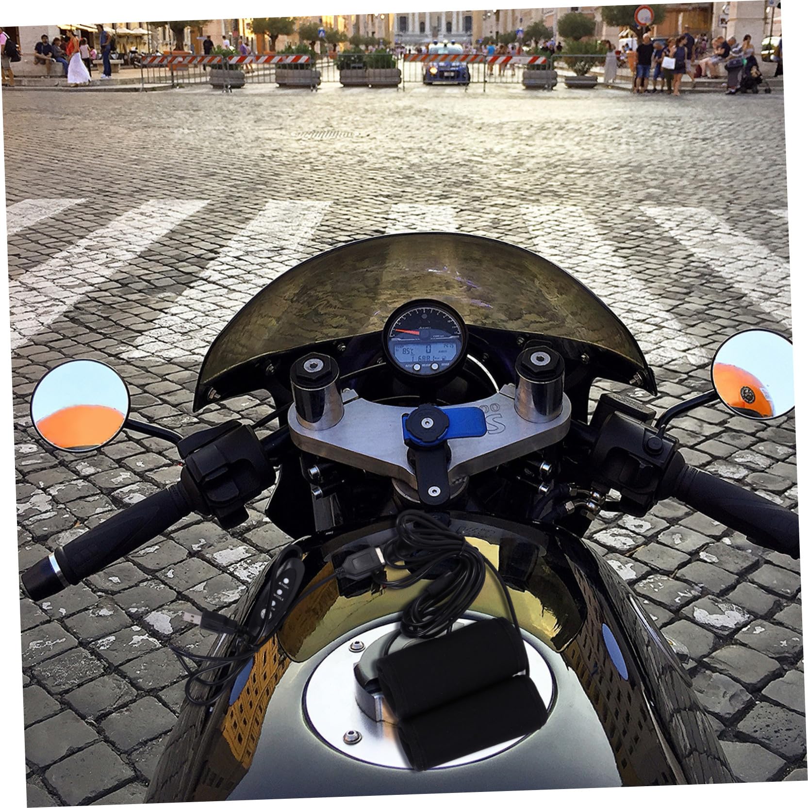 Motorrad Heizgriff mit Neopren Material und USB Temperaturregelung für Kalte Winter Dünne Heizplatte für Lenkergriff Wärme und Selbstgemacht Kreativität