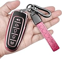 Vista 9 de Sindeda Funda para Llavero de Ford con Llavero Carcasa de Llave de Protección Completa Suave Estuche de Llave Compatible con Ford C-Max Edge Escape