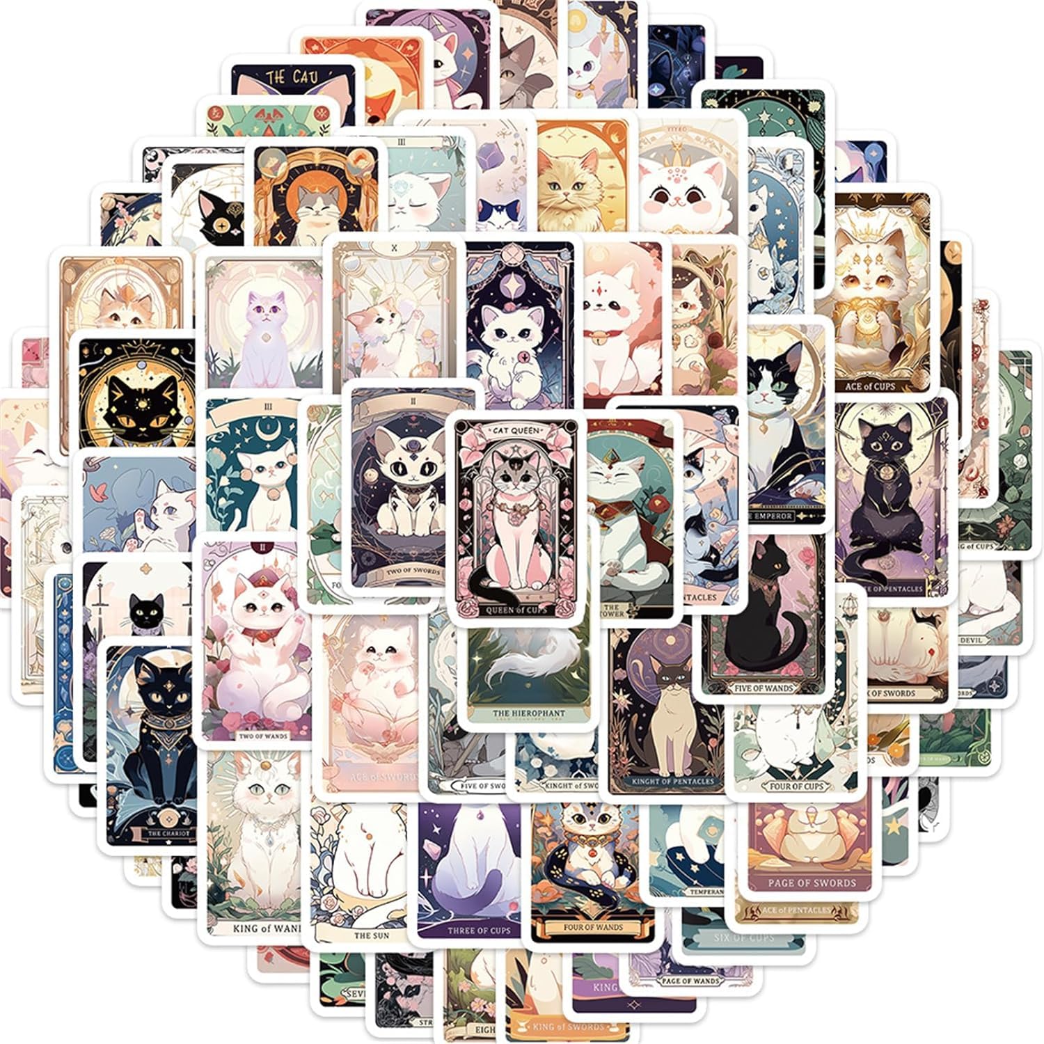 MTRoyaldia 78 Pieces Cute Tarot Cats Stickers For Kid Cartoon Magic Black Cat Stickers For Teens Astrology Divination Waterproof Vinyl Aesthetic Sticker For Adult, Self-Adhesive, Wall, 1.5 Cms (B0CM2XBRRJ) Amazon Price History, Amazon Price Tracker