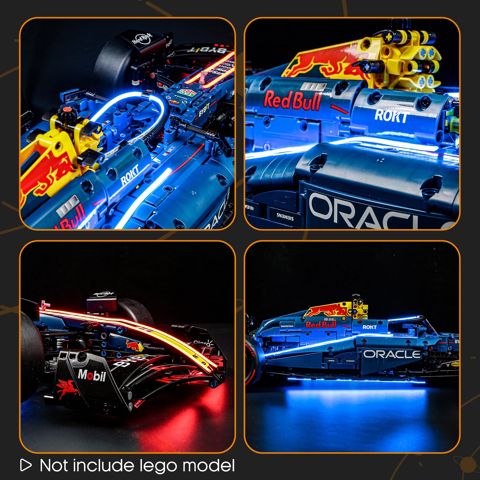 レッドブル　ライト Light Kit for LEGO Technic Oracle Red Bull Racing RB20 F1