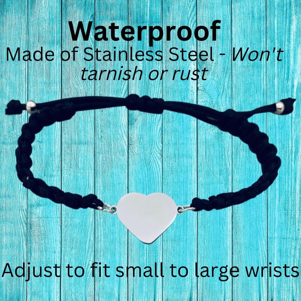 Personalized Swimming Gift, Engraved Swim Adjustable Rope Bracelet, Swim Jewelry for Women Swimmers Gift - Image 3