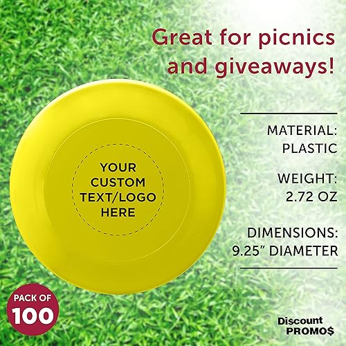 Miniatura 4 de DISCOUNT PROMOS Frisbee - Discos voladores a granel, 9.25 pulgadas, divertido juego de playa familiar