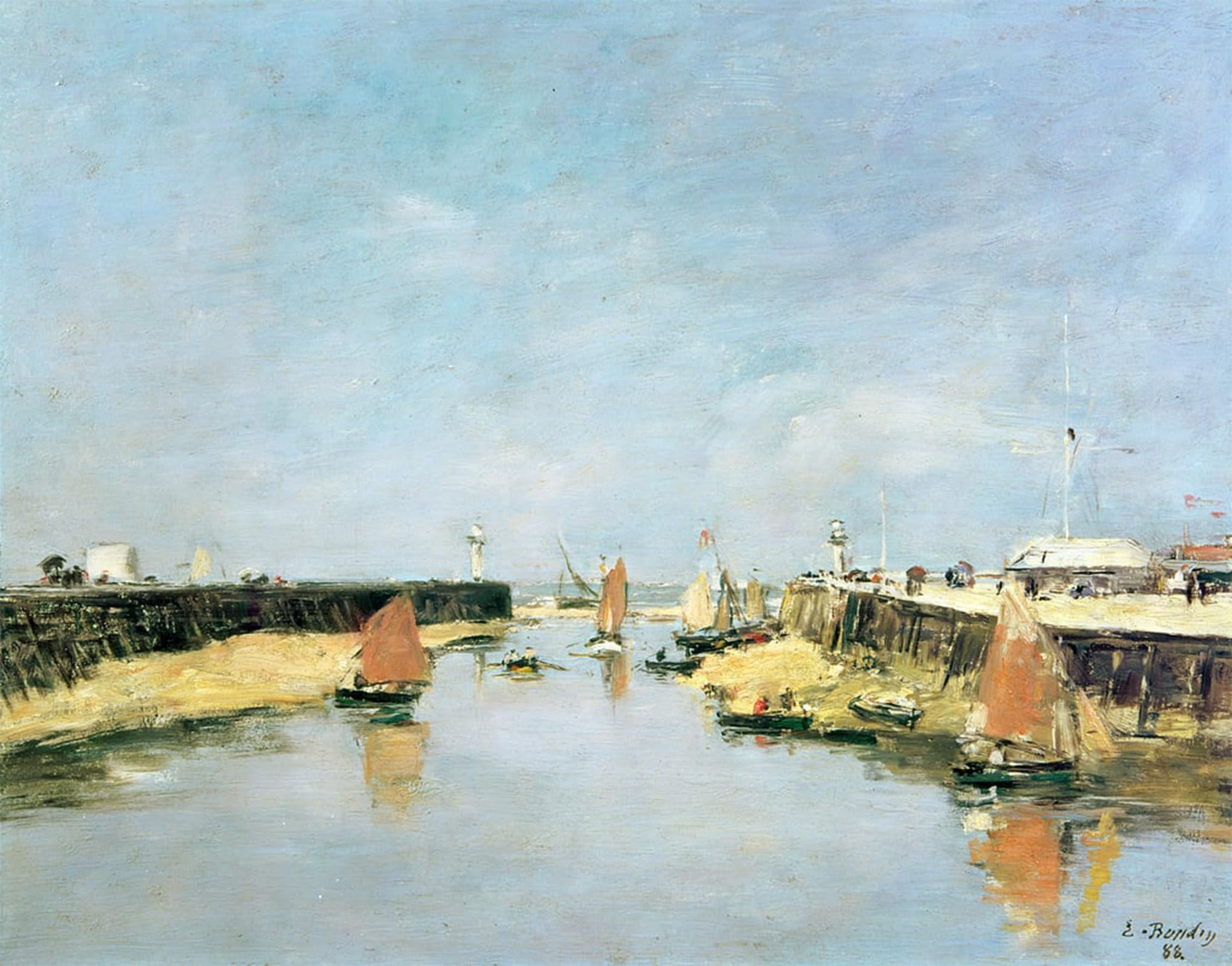 POSTERIIk Famous Modern Artwork Art Mural Famous painting by Eugene Louis Boudin Oil Paintings Pictures for Home Decor 60x90cm