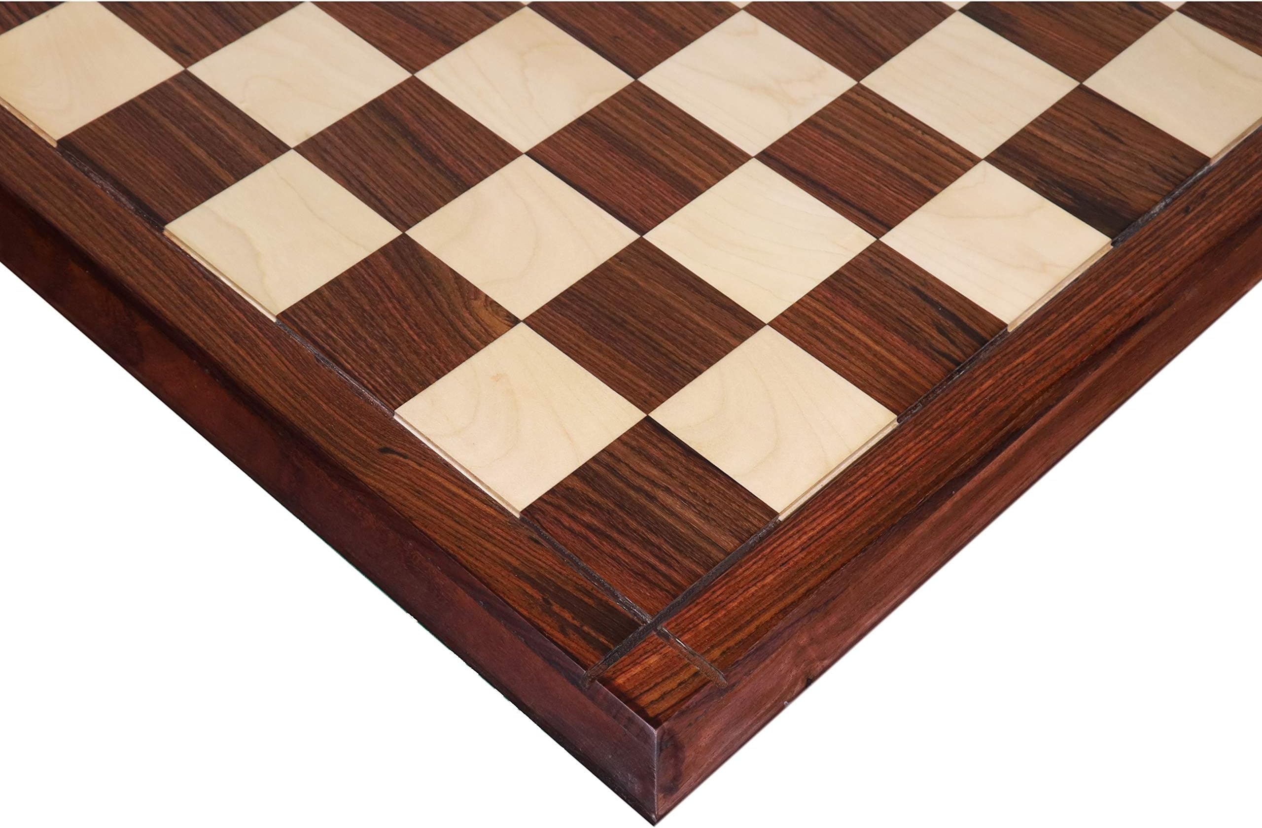 Royal Chess Mall - 23" Players Choice Rosewood & Maple Wood Chess Board - 60 mm Square- Semi Matt