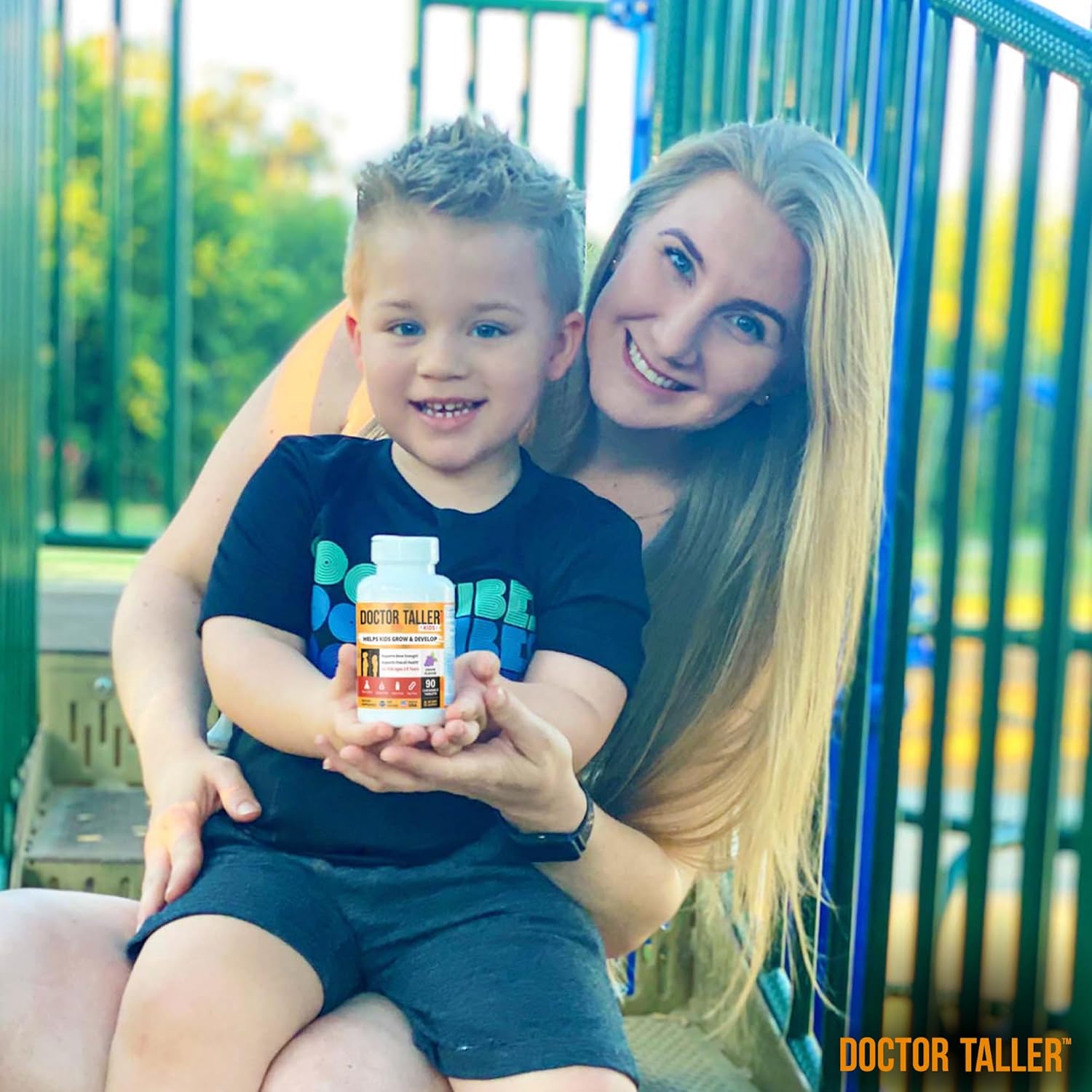 Doctor Taller Kids - Kids Multivitamins, Toddler Vitamins - Support Bone Strength, Enhanced Immunity with Calcium, Multivitamins for Ages 2 to 9 - Grape Flavor - 90 Chewable Tablets | 6 Weeks Supply